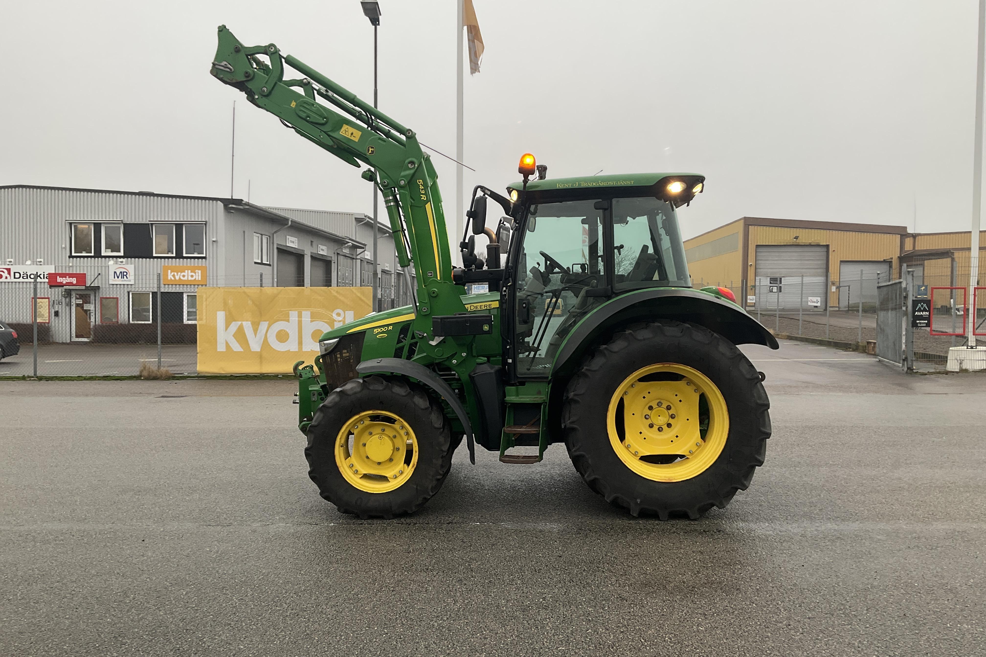 John Deere 5100R JD 543R Lastare -  - grön - 2018