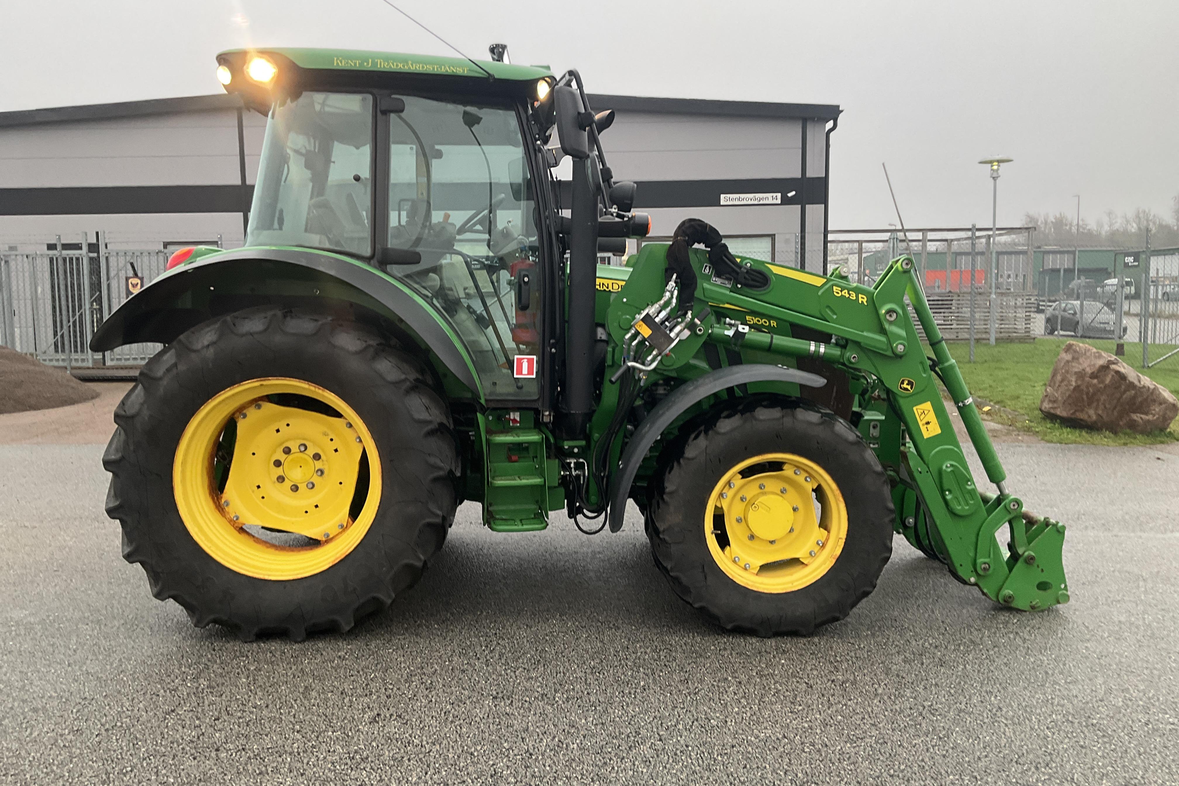 John Deere 5100R JD 543R Lastare -  - grön - 2018