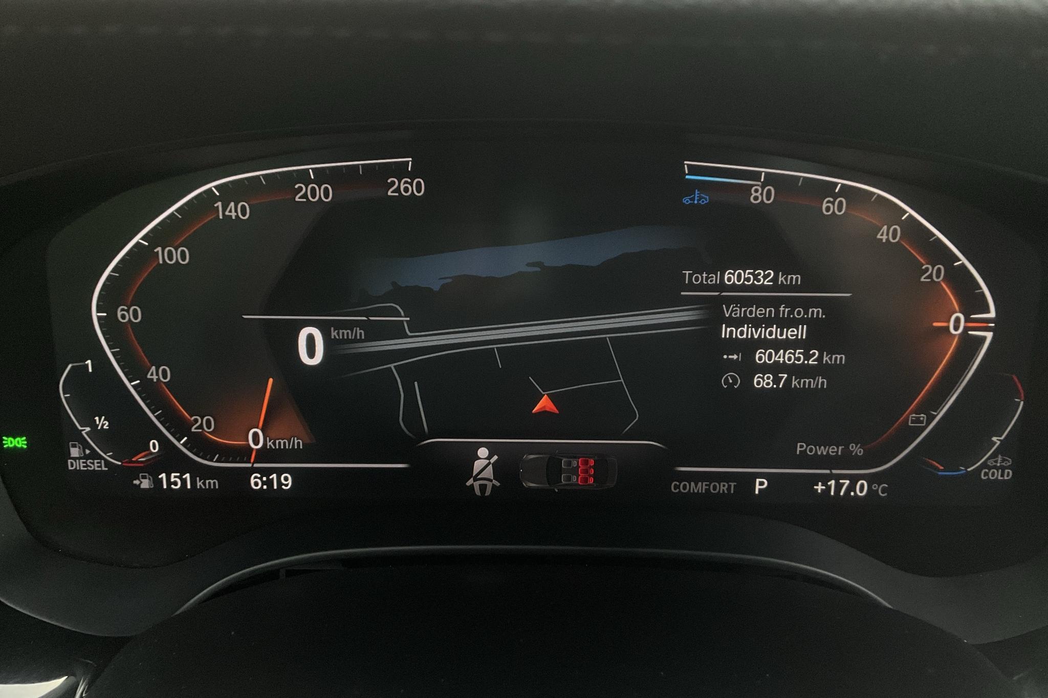 BMW 520d Sedan, G30 LCI (190hk+11hk) - 60 540 km - Automatyczna - czarny - 2022