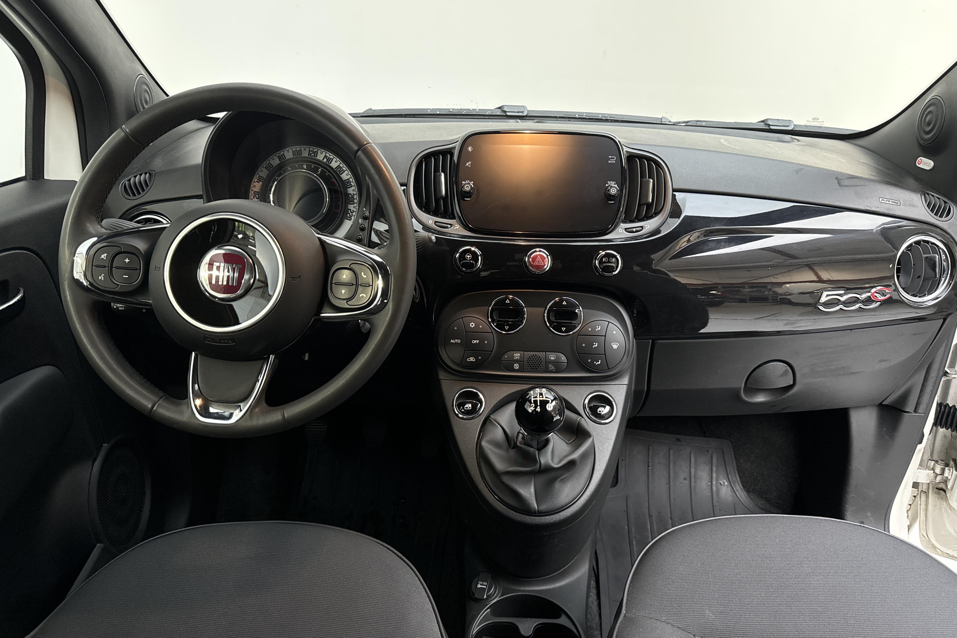 Fiat 500 1.2 (69hk) - 54 740 km - Manuaalinen - valkoinen - 2019