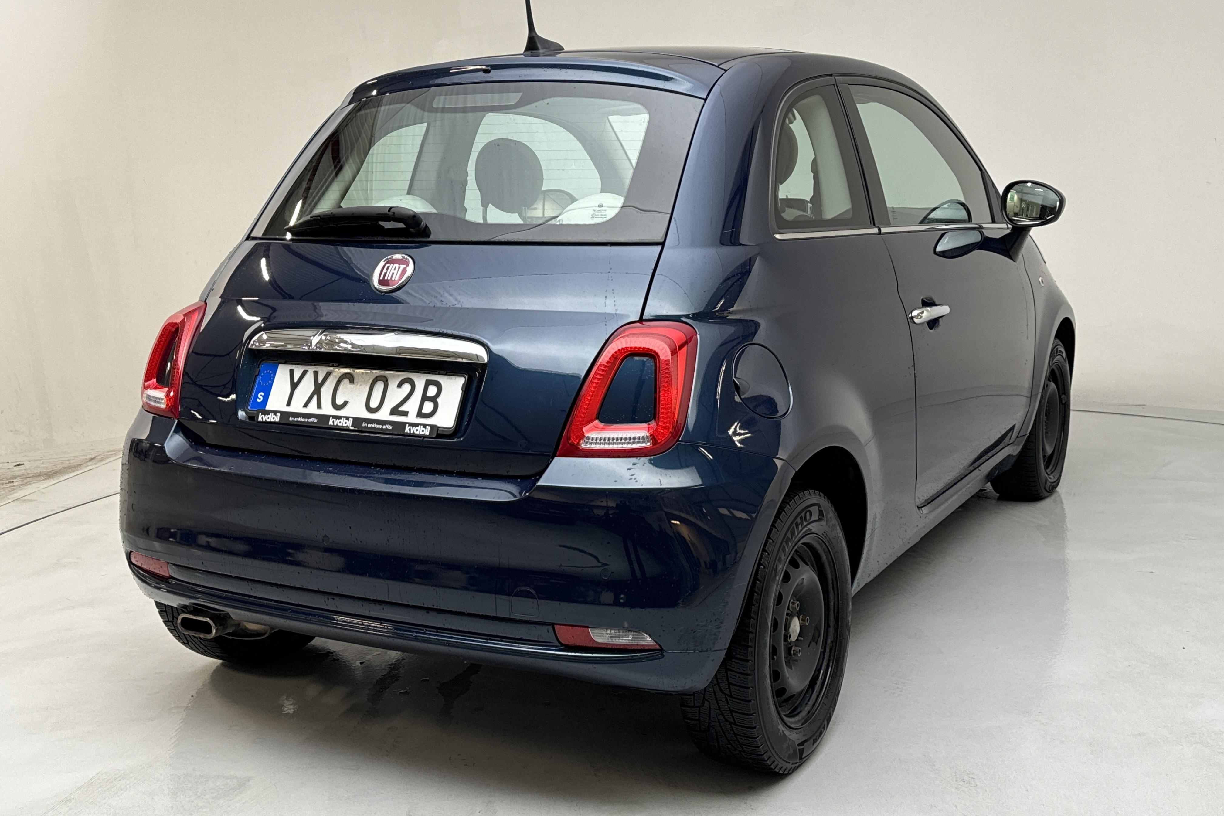 Fiat 500 1.2 (69hk) - 69 300 km - Käsitsi - sinine - 2019