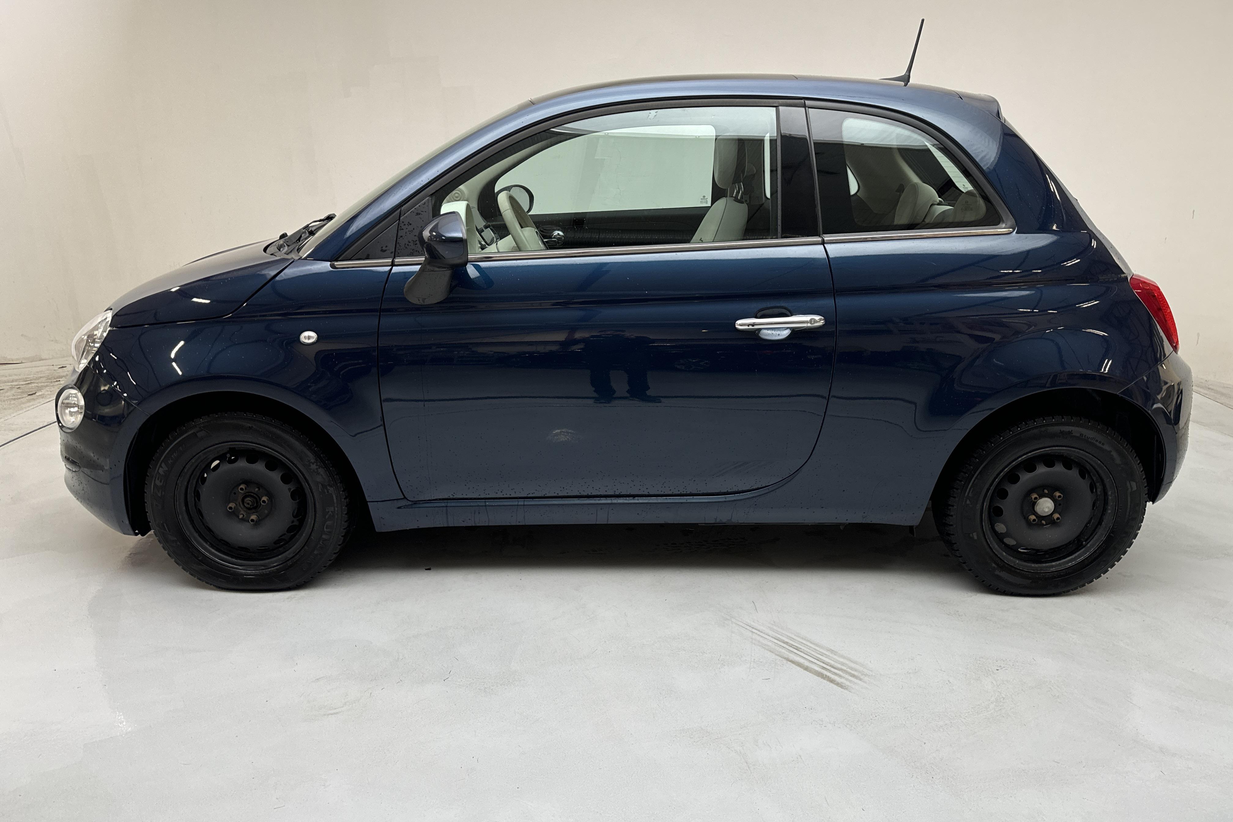 Fiat 500 1.2 (69hk) - 69 300 km - Manualna - niebieski - 2019