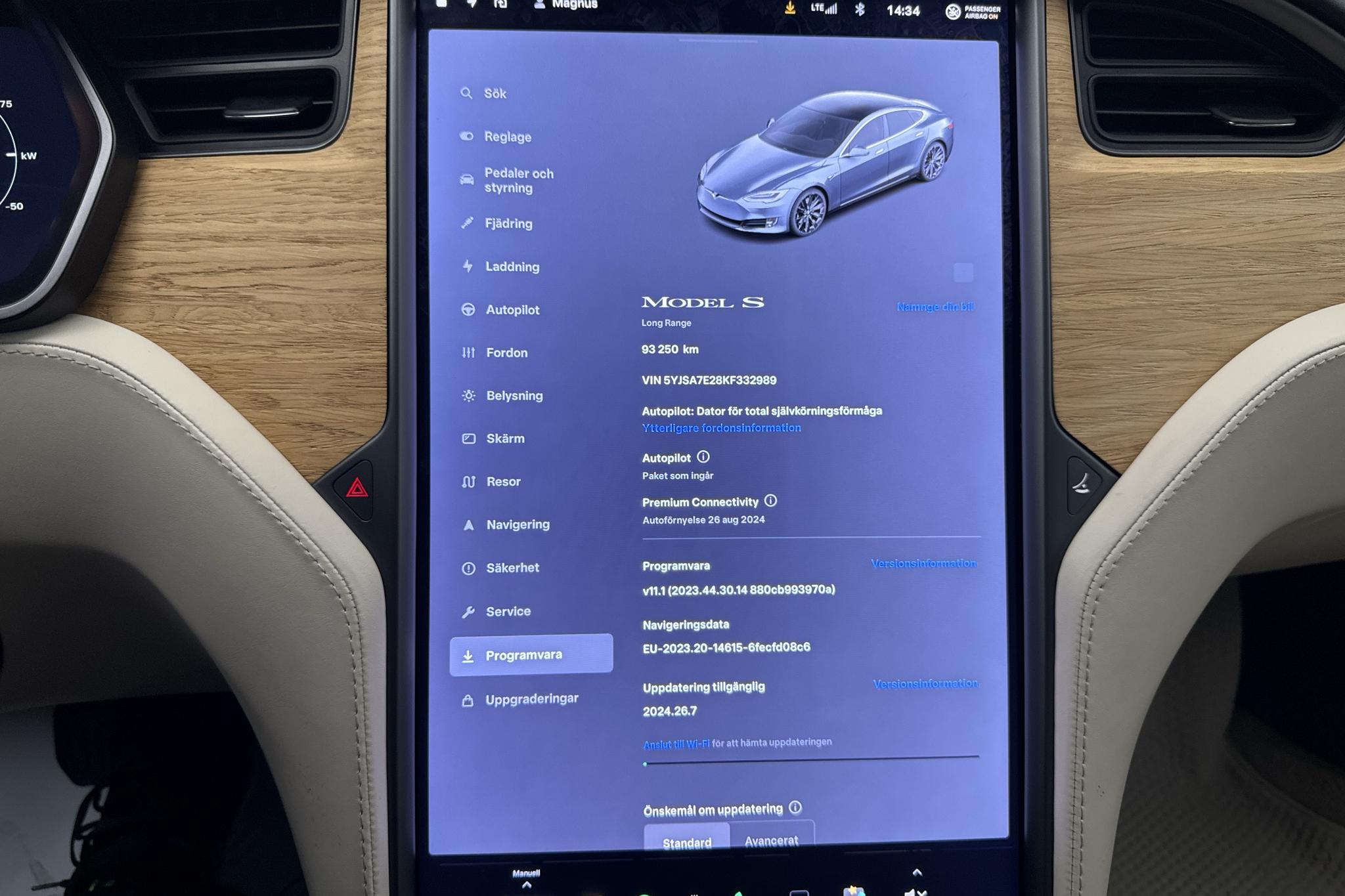 Tesla Model S 75D (525hk) - 9 324 mil - Automat - grå - 2019