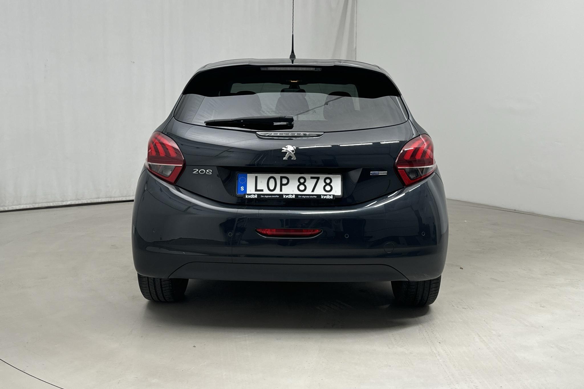 Peugeot 208 PureTech 5dr (82hk) - 95 860 km - Manual - Dark Grey - 2016