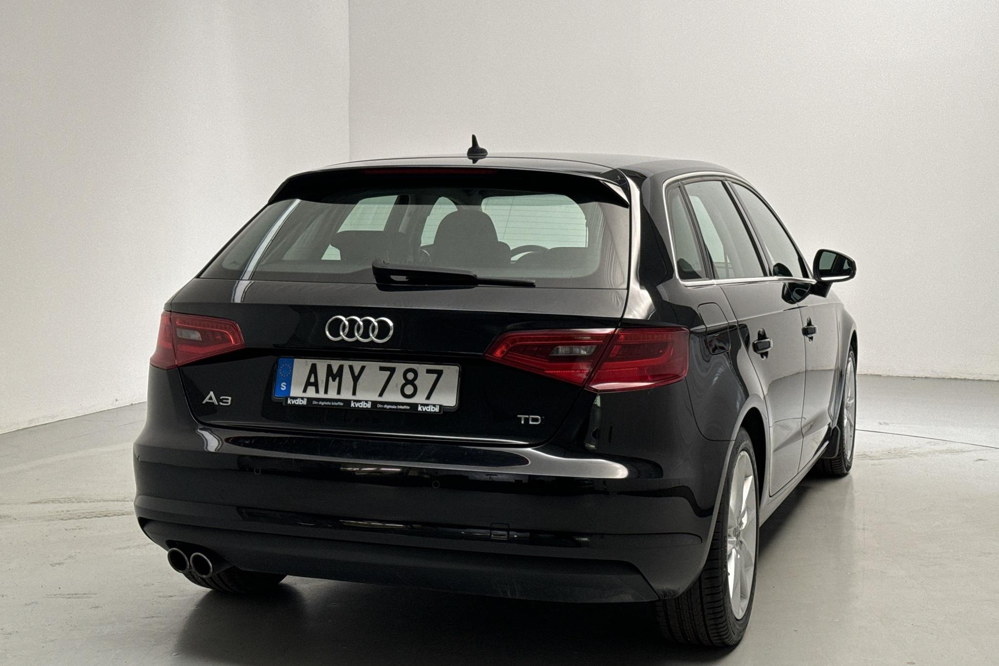 Audi A3 2.0 TDI Sportback (150hk) - 188 740 km - Automatyczna - czarny - 2015