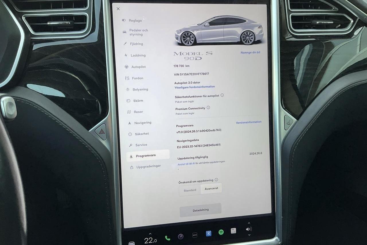 Tesla Model S 90D (428hk) - 17 873 mil - Automat - grå - 2017