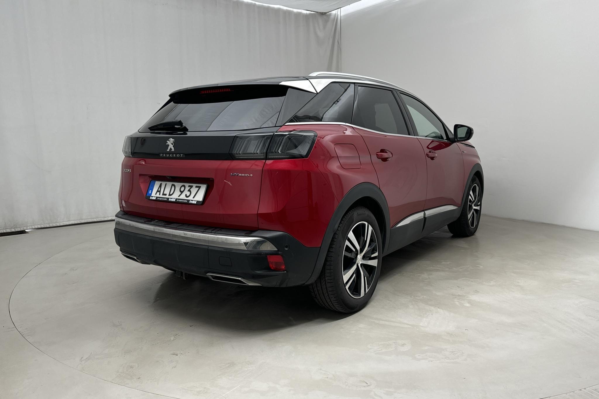 Peugeot 3008 1.6 Plug-in Hybrid 4 (300hk) - 130 800 km - Automatyczna - czerwony - 2021