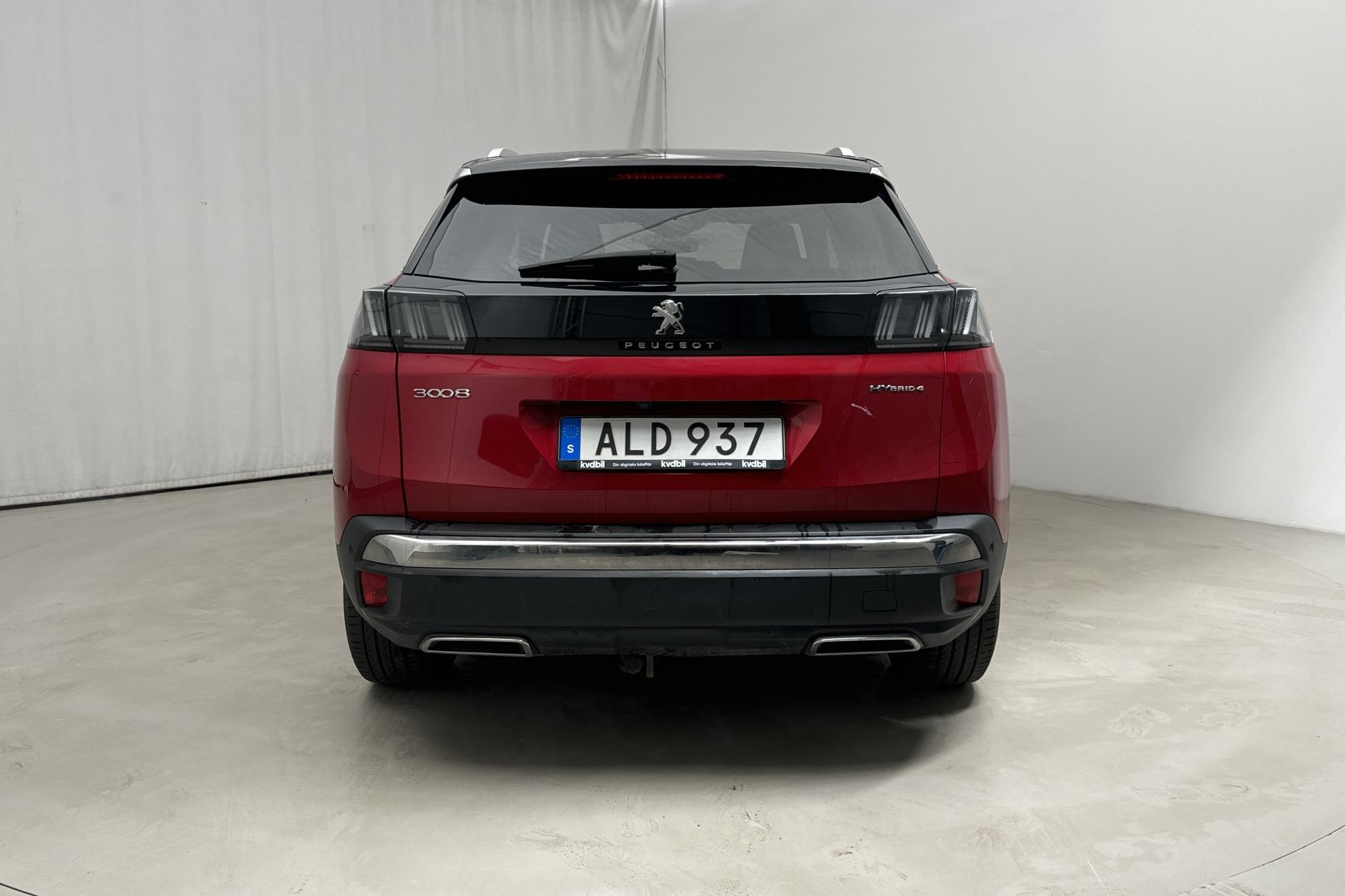 Peugeot 3008 1.6 Plug-in Hybrid 4 (300hk) - 130 800 km - Automatyczna - czerwony - 2021