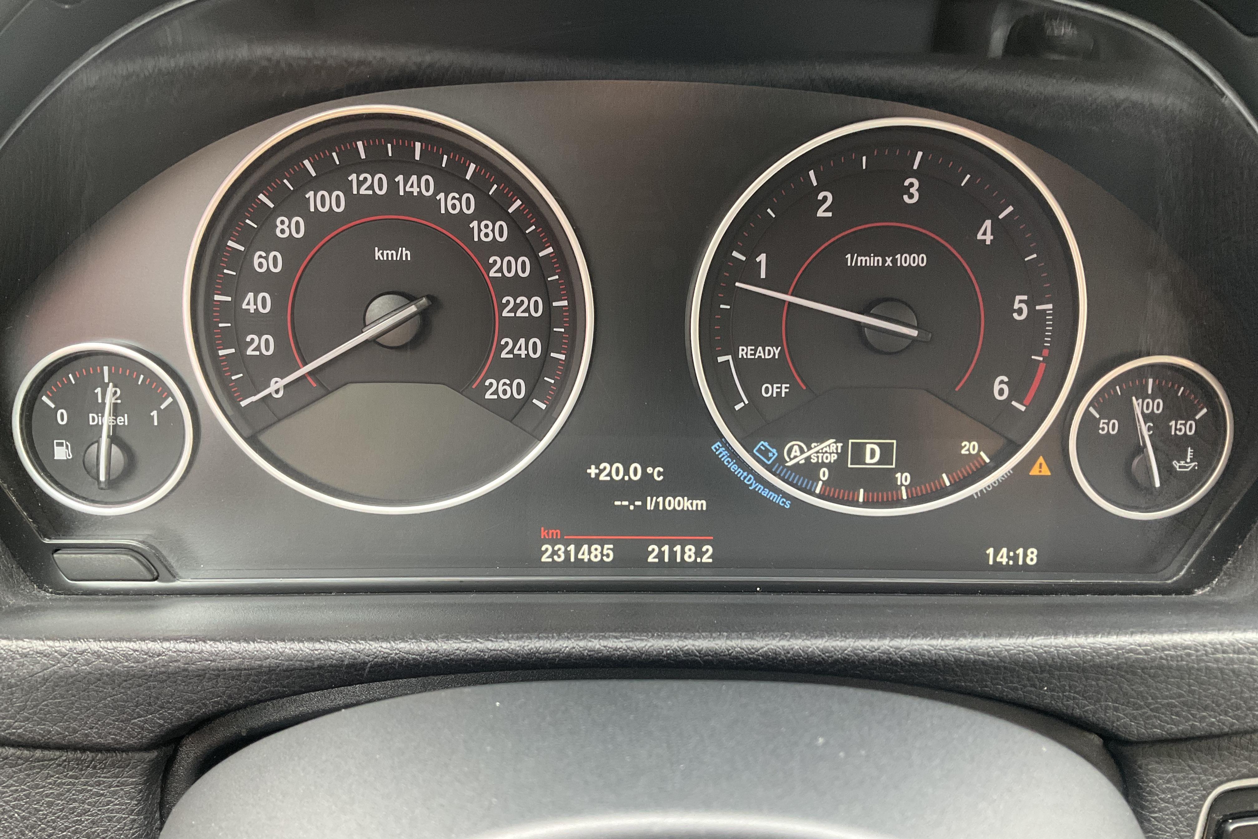 BMW 320d GT xDrive, F34 (190hk) - 231 480 km - Automatyczna - czarny - 2016