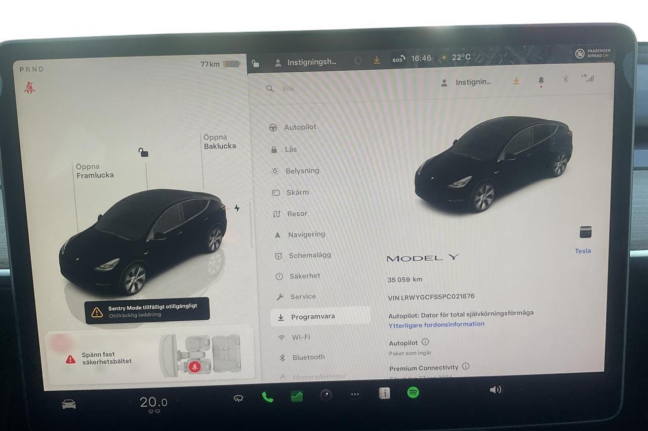 Tesla Model Y Standard Range RWD - 35 050 km - Automaatne - must - 2023