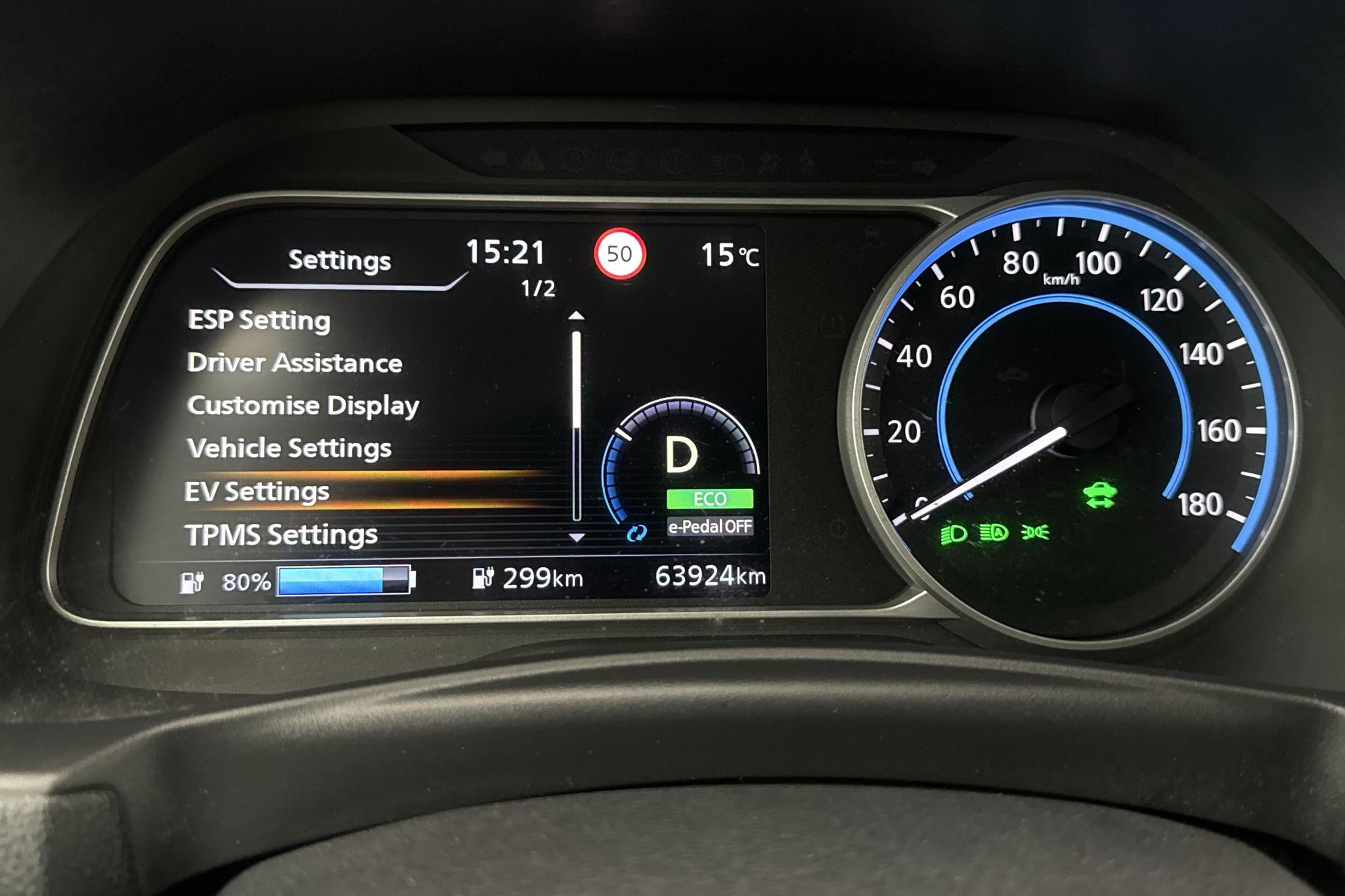 Nissan LEAF 5dr 59 kWh (214hk) - 63 920 km - Automaatne - must - 2021