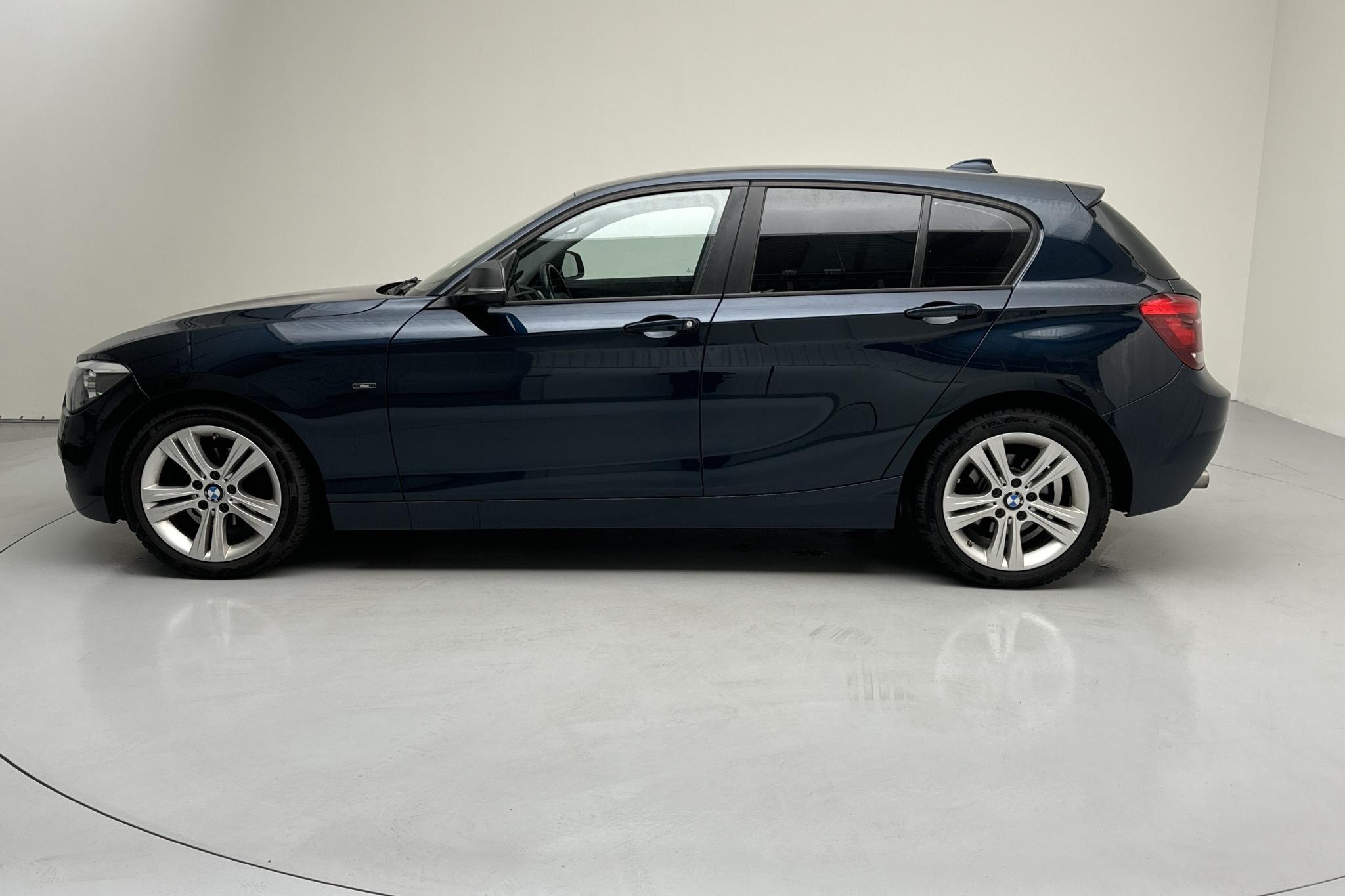 BMW 118d 5dr, F20 (143hk) - 124 890 km - Automatyczna - niebieski - 2013