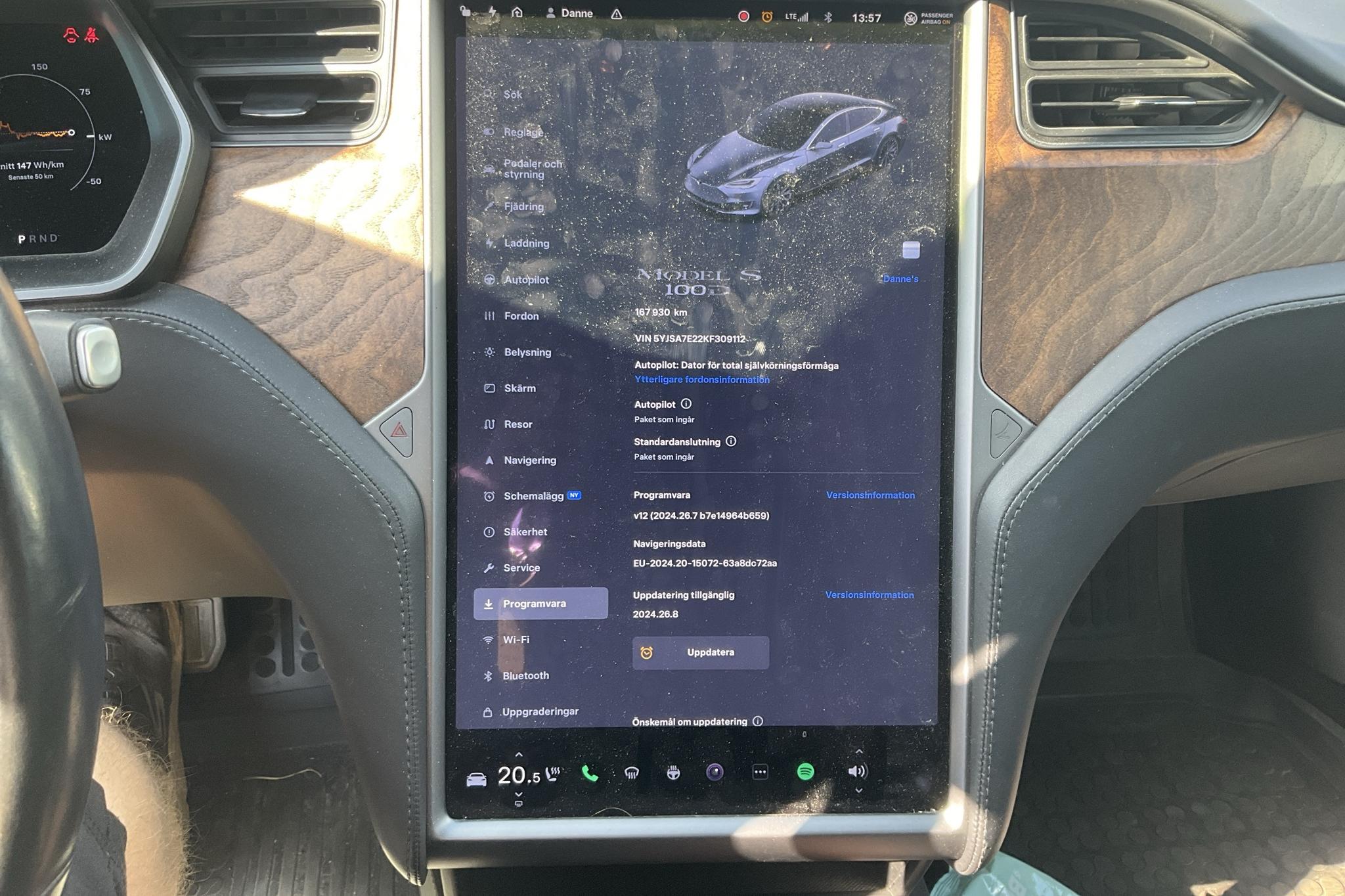 Tesla Model S 100D - 167 940 km - Automatyczna - szary - 2019