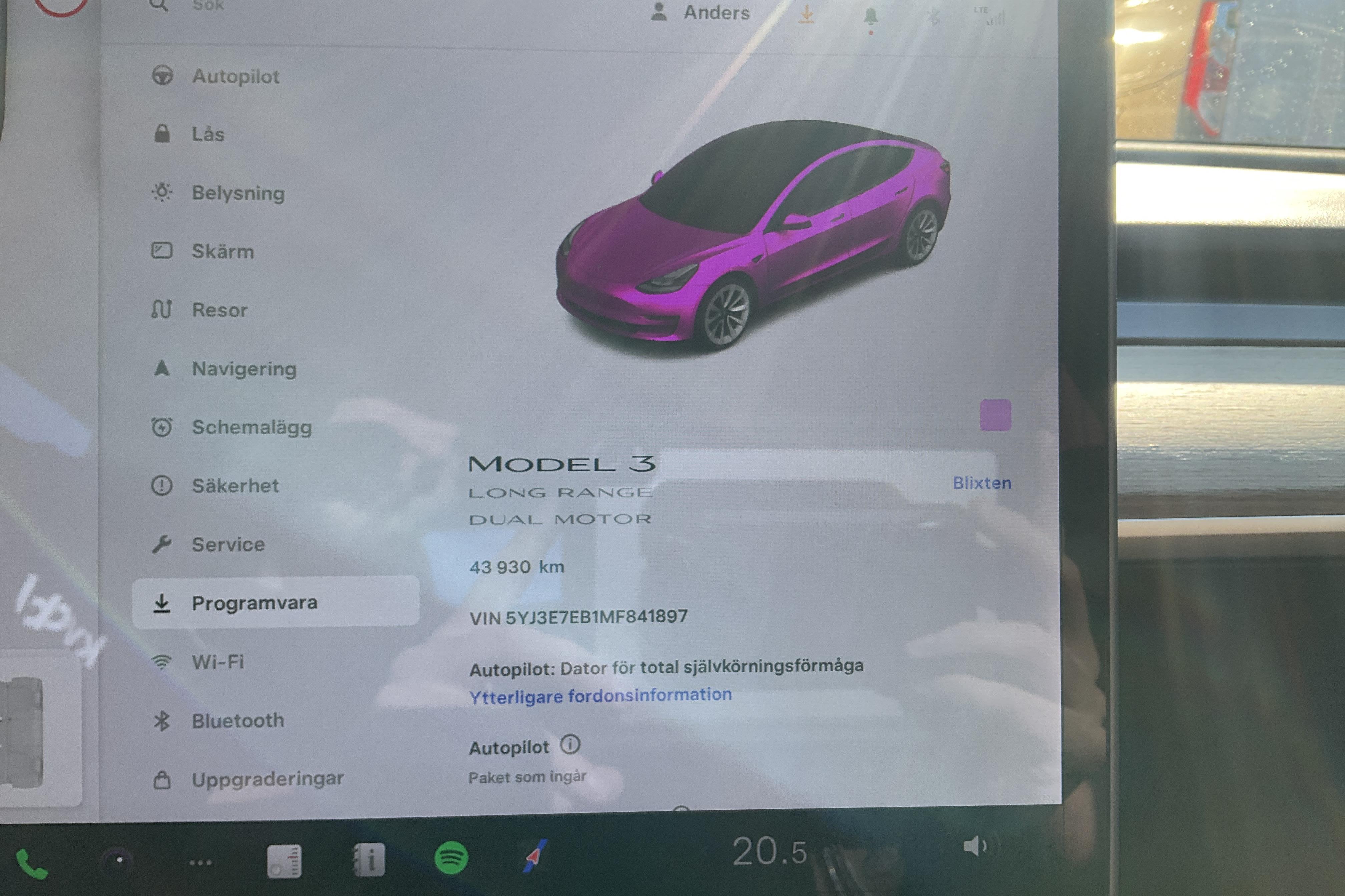 Tesla Model 3 Long Range Dual Motor AWD - 43 930 km - Automatyczna - czerwony - 2021