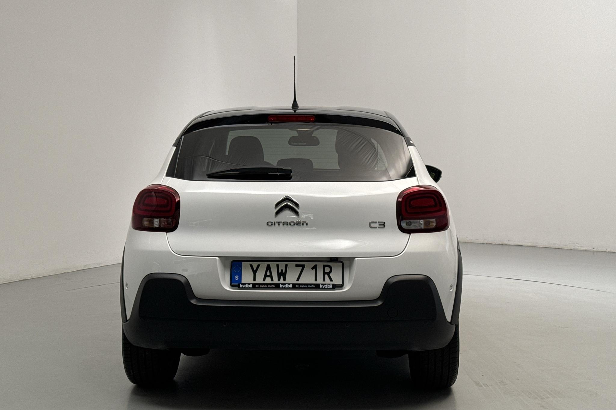 Citroen C3 PureTech (110hk) - 38 740 km - Automatyczna - biały - 2022