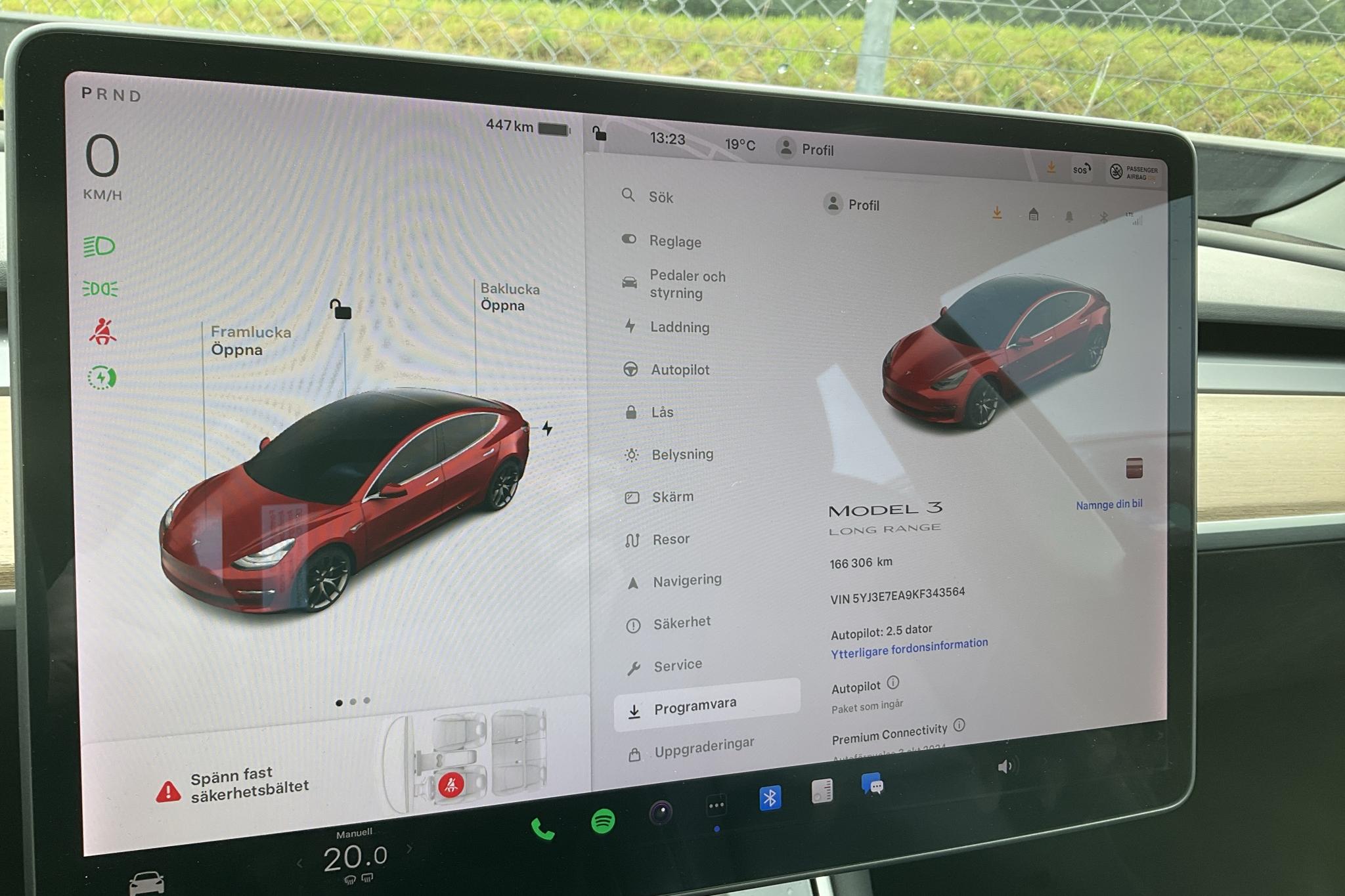 Tesla Model 3 Long Range RWD - 166 310 km - Automatyczna - czerwony - 2019