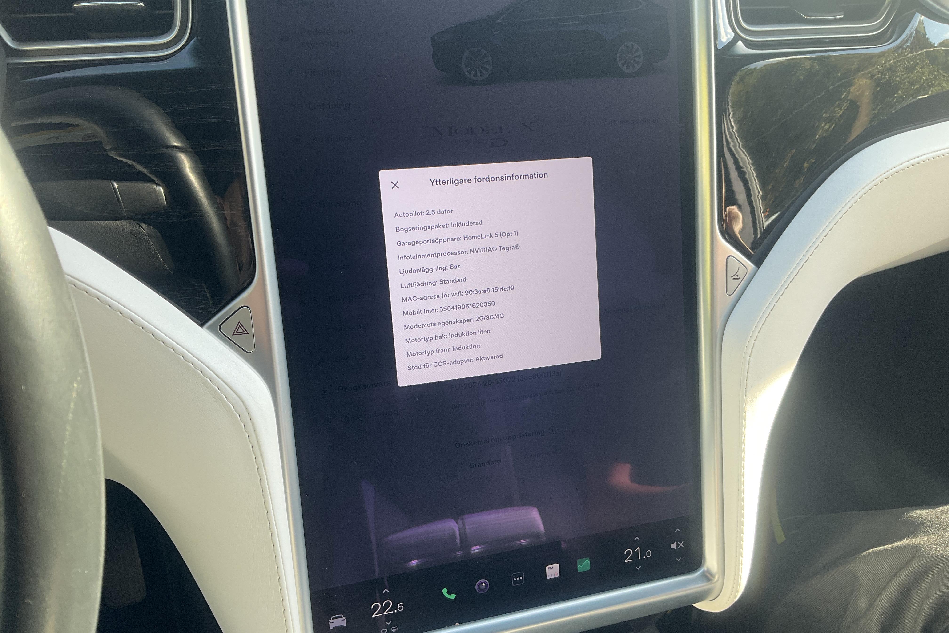 Tesla Model X 75D - 88 230 km - Automaattinen - sininen - 2017