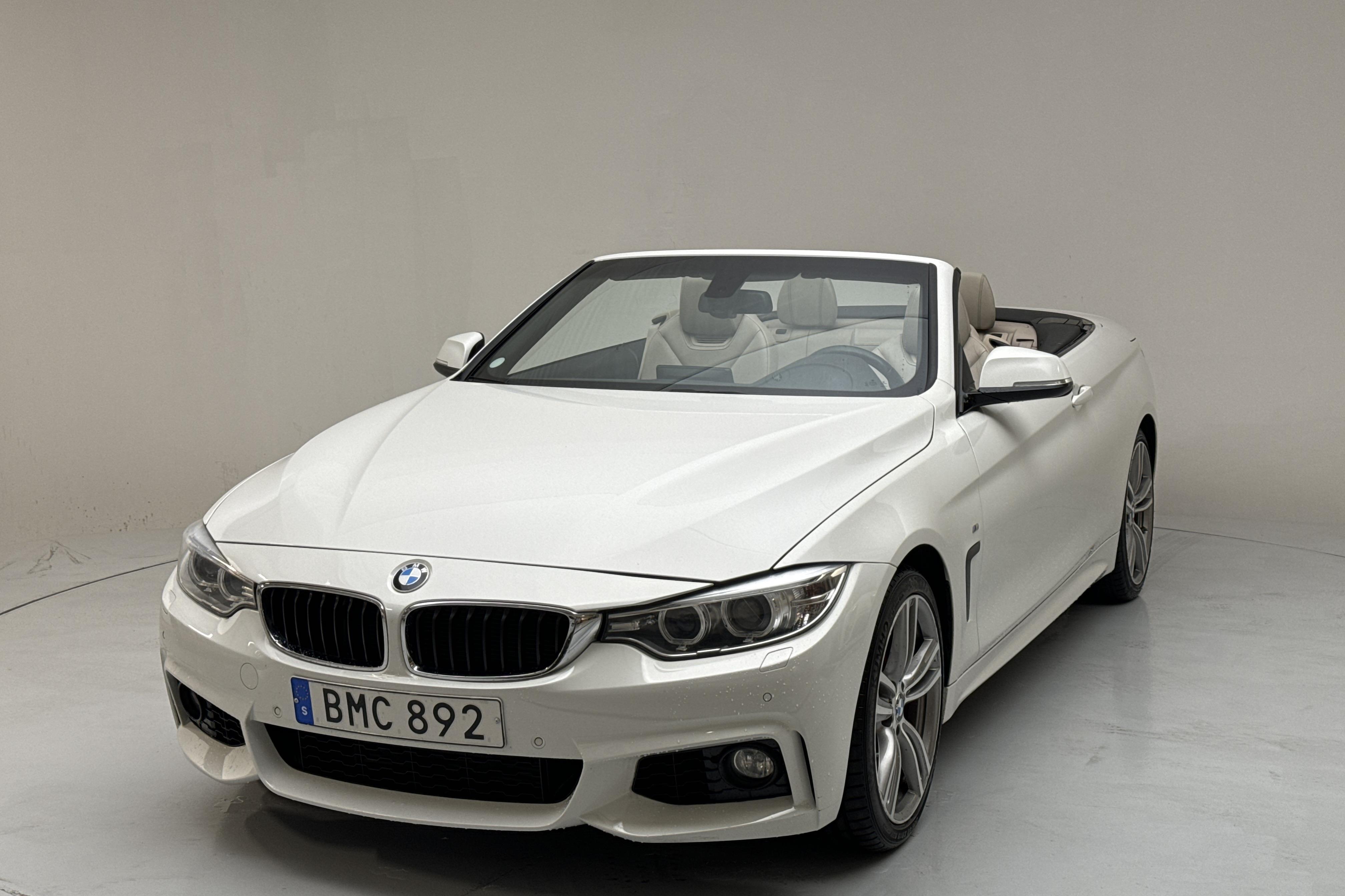 BMW 428i Cabriolet, F33 (245hk) - 125 220 km - Automatyczna - biały - 2015