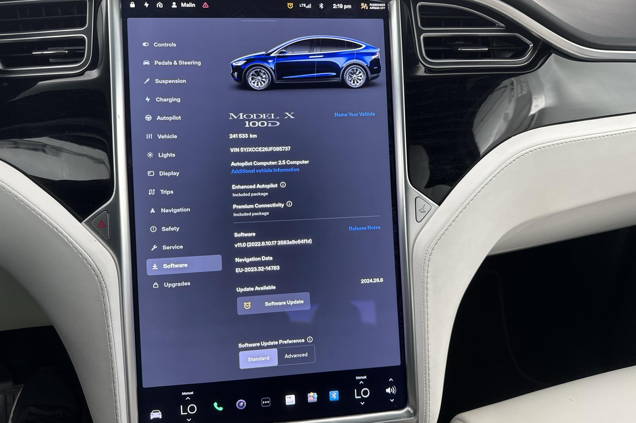 Tesla Model X 100D - 24 153 mil - Automat - blå - 2018