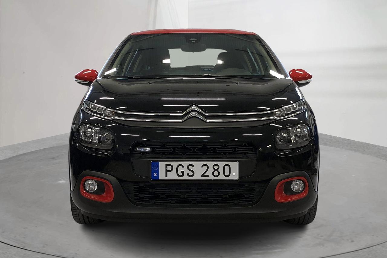 Citroen C3 PureTech (82hk) - 73 320 km - Manual - black - 2017