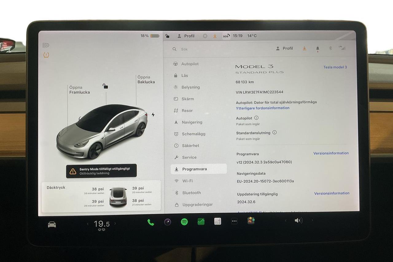 Tesla Model 3 Standard Range RWD - 68 130 km - Automatyczna - biały - 2021