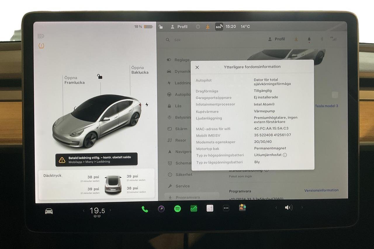 Tesla Model 3 Standard Range RWD - 6 813 mil - Automat - vit - 2021