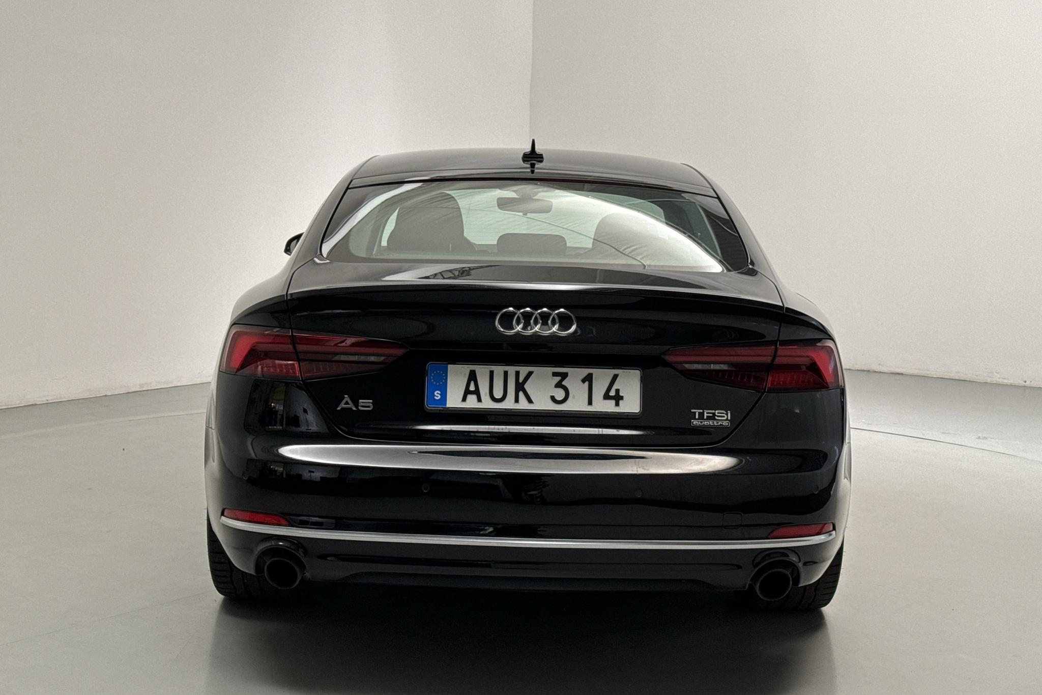 Audi A5 2.0 TFSI Sportback quattro (252hk) - 122 570 km - Automaattinen - musta - 2018