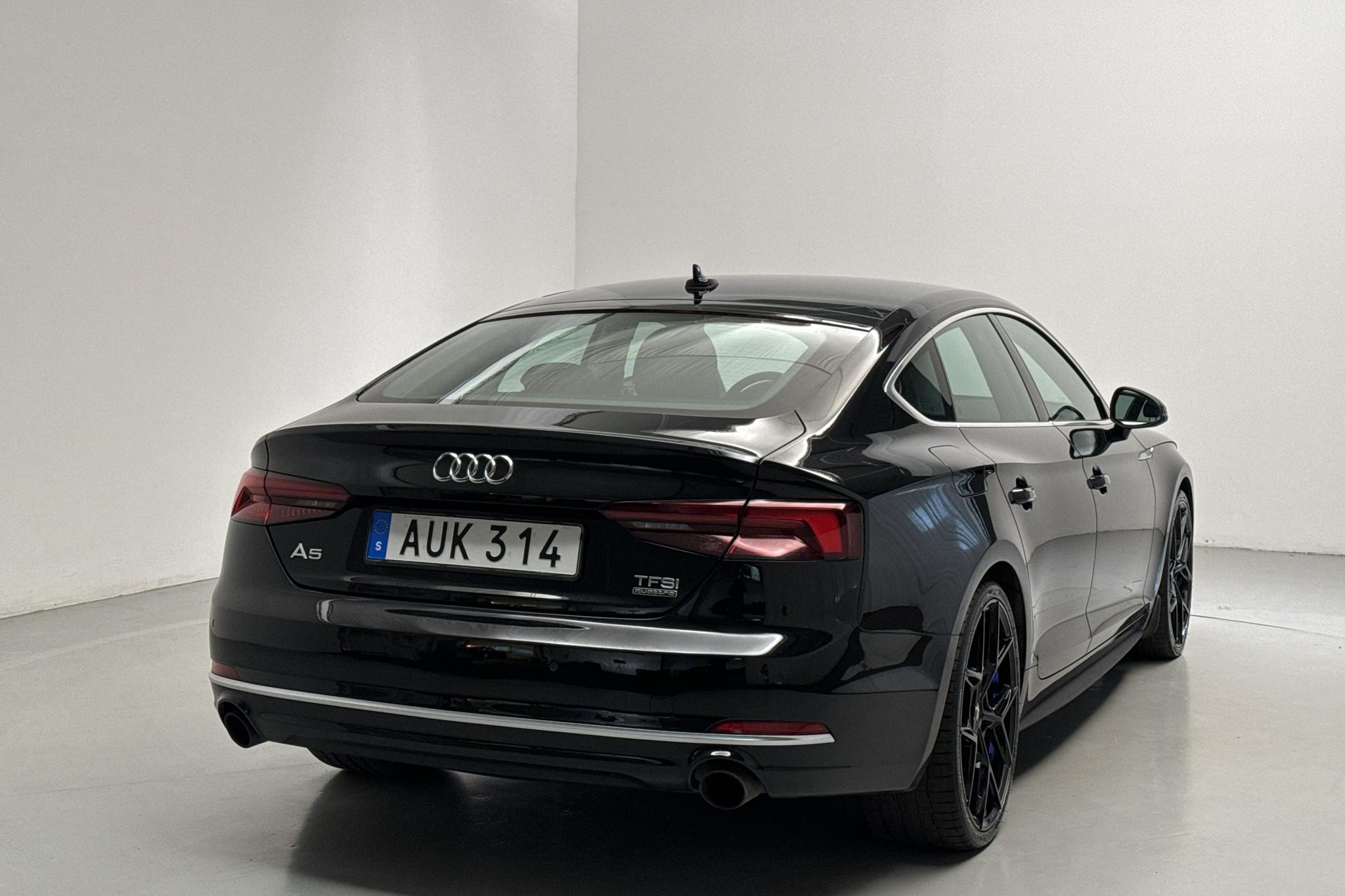 Audi A5 2.0 TFSI Sportback quattro (252hk) - 122 570 km - Automaattinen - musta - 2018