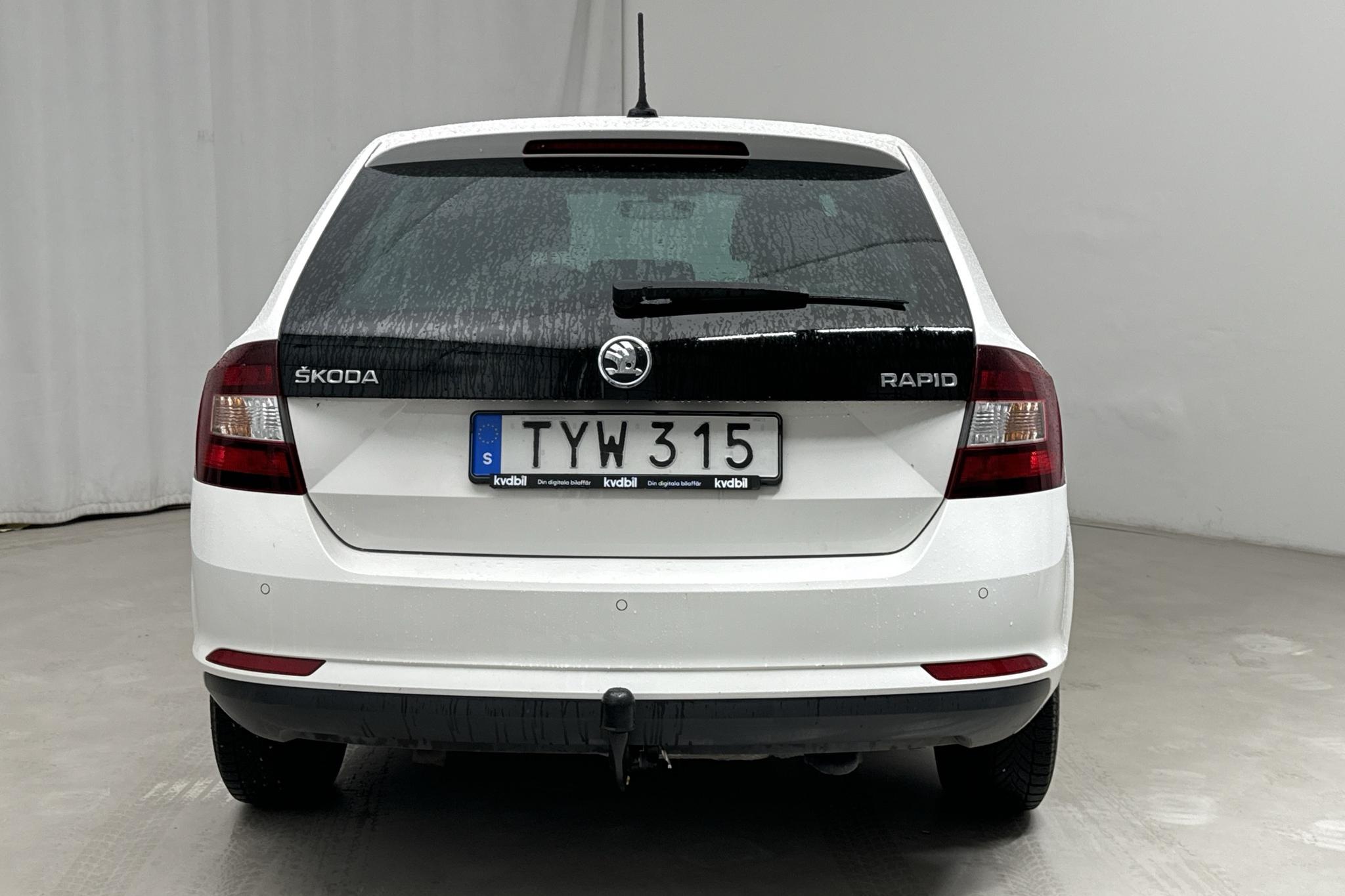 Skoda Rapid 1.4 TDI Spaceback (90hk) - 96 580 km - Manuaalinen - valkoinen - 2018