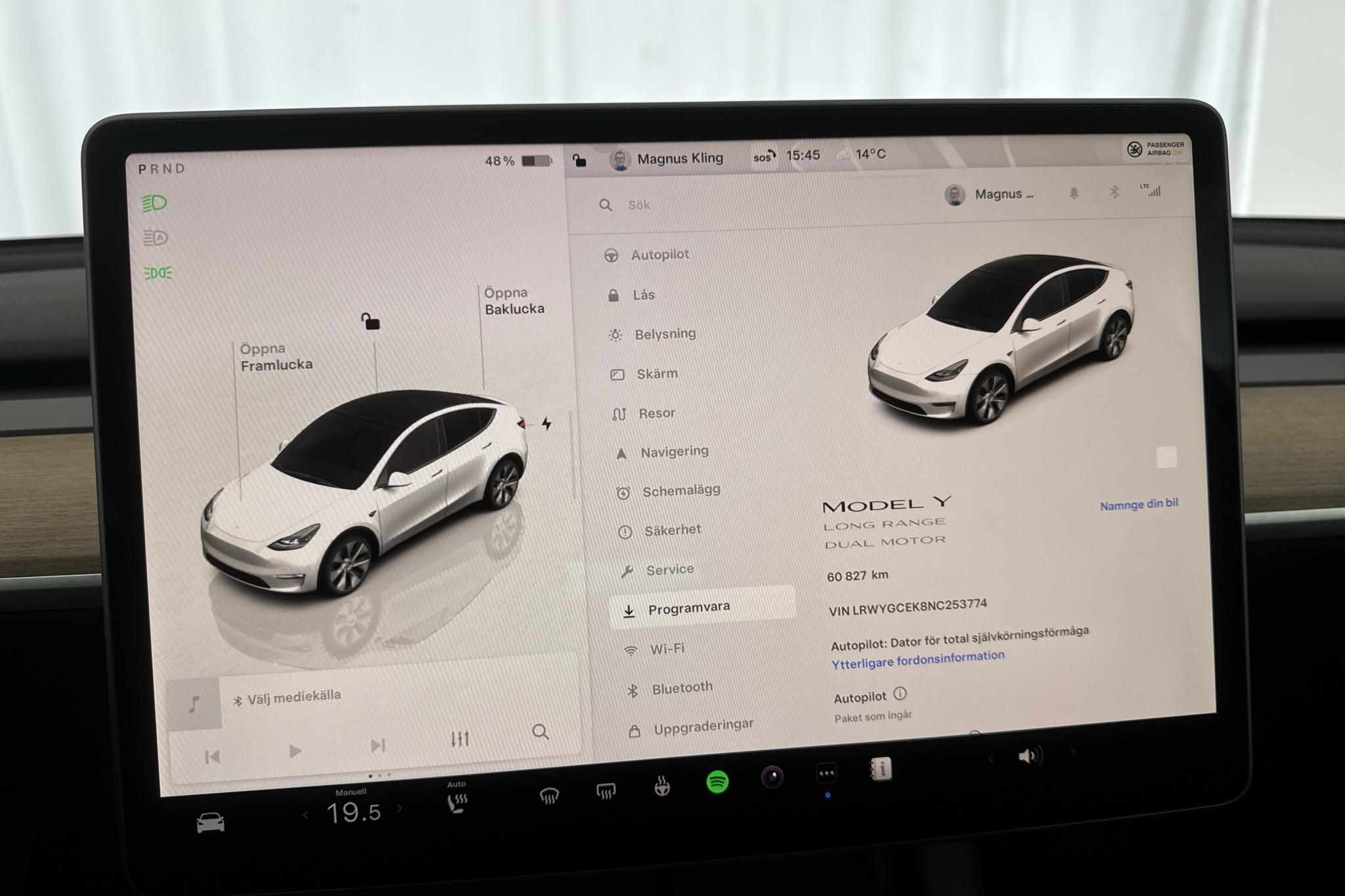 Tesla Model Y Long Range Dual Motor AWD - 60 820 km - Automaattinen - valkoinen - 2022