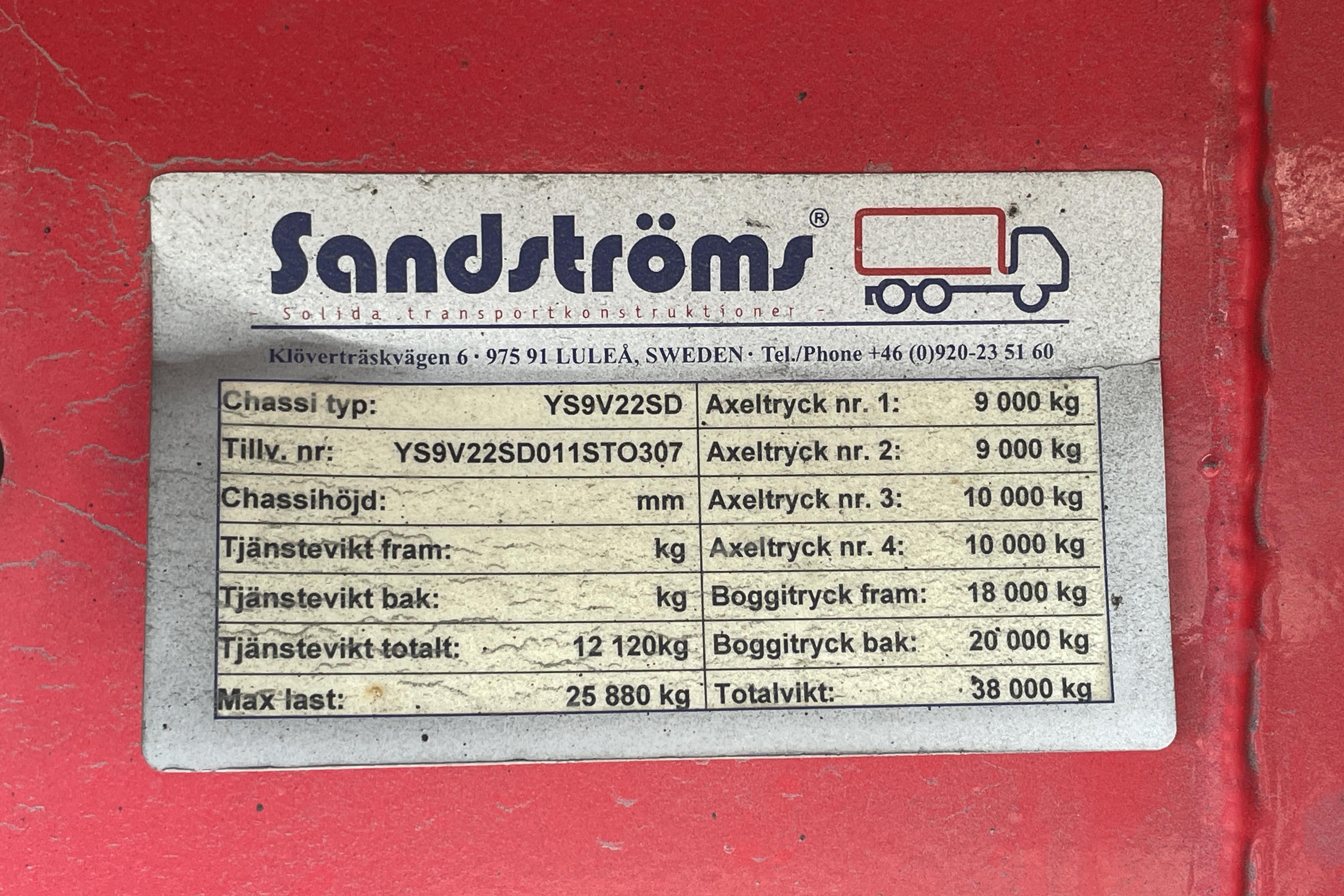 SANDSTRÖMS YS9V22SD - 0 km - white - 2008