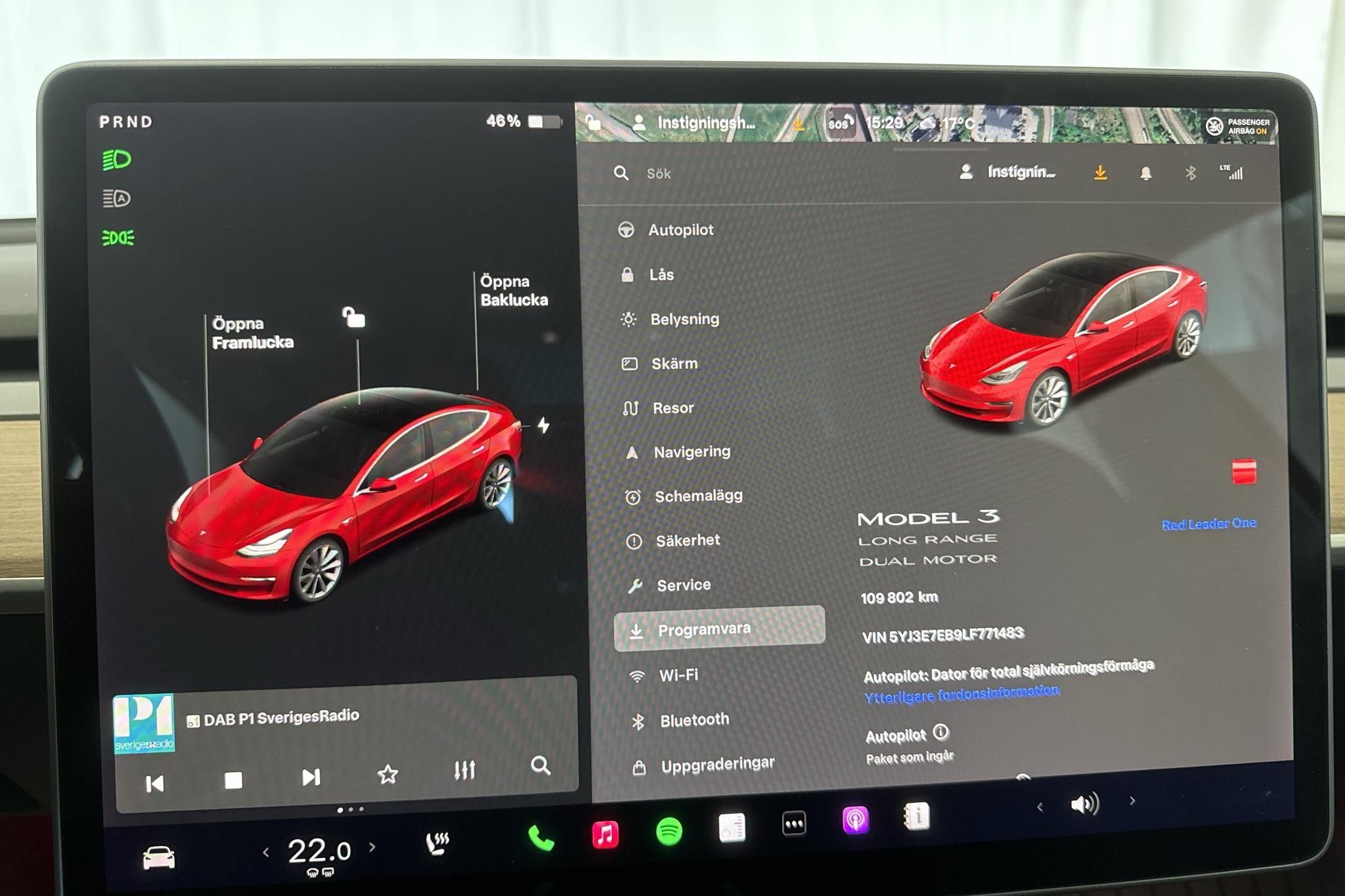 Tesla Model 3 Long Range Dual Motor AWD - 109 800 km - Manualna - czerwony - 2020