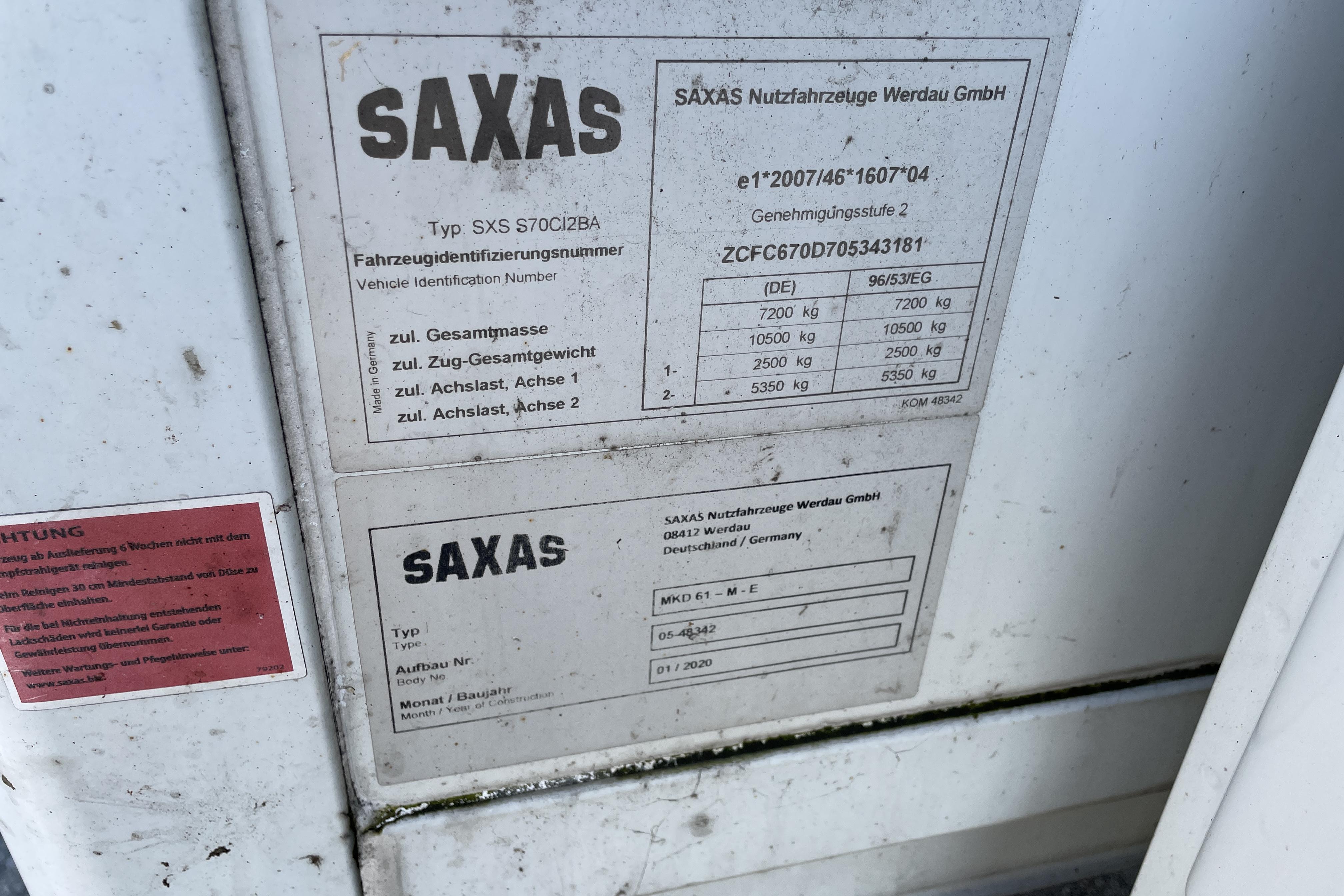 Iveco / SAXAS MKD 60-M-E - 179 395 km - Automat - vit - 2020