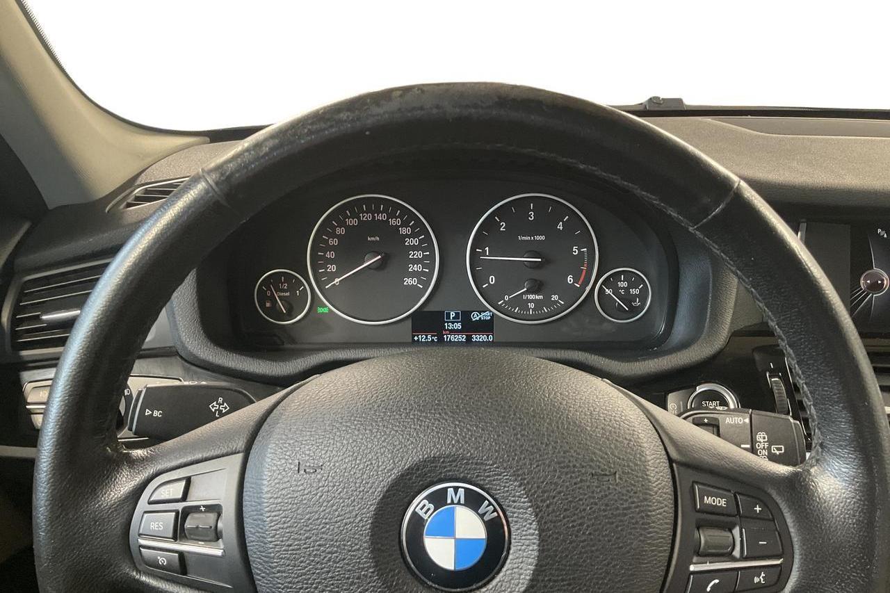 BMW X3 xDrive20d, F25 (190hk) - 176 250 km - Automatyczna - czarny - 2015