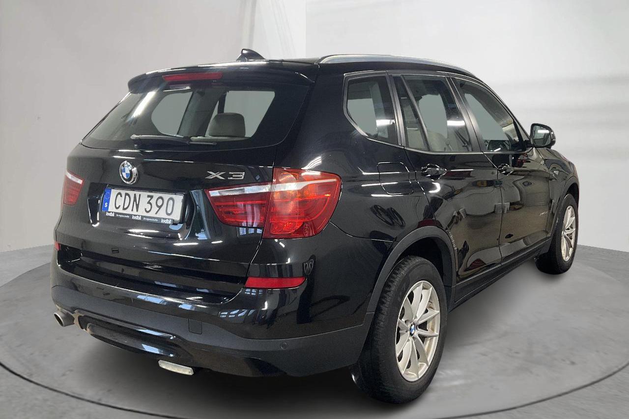 BMW X3 xDrive20d, F25 (190hk) - 176 250 km - Automatyczna - czarny - 2015