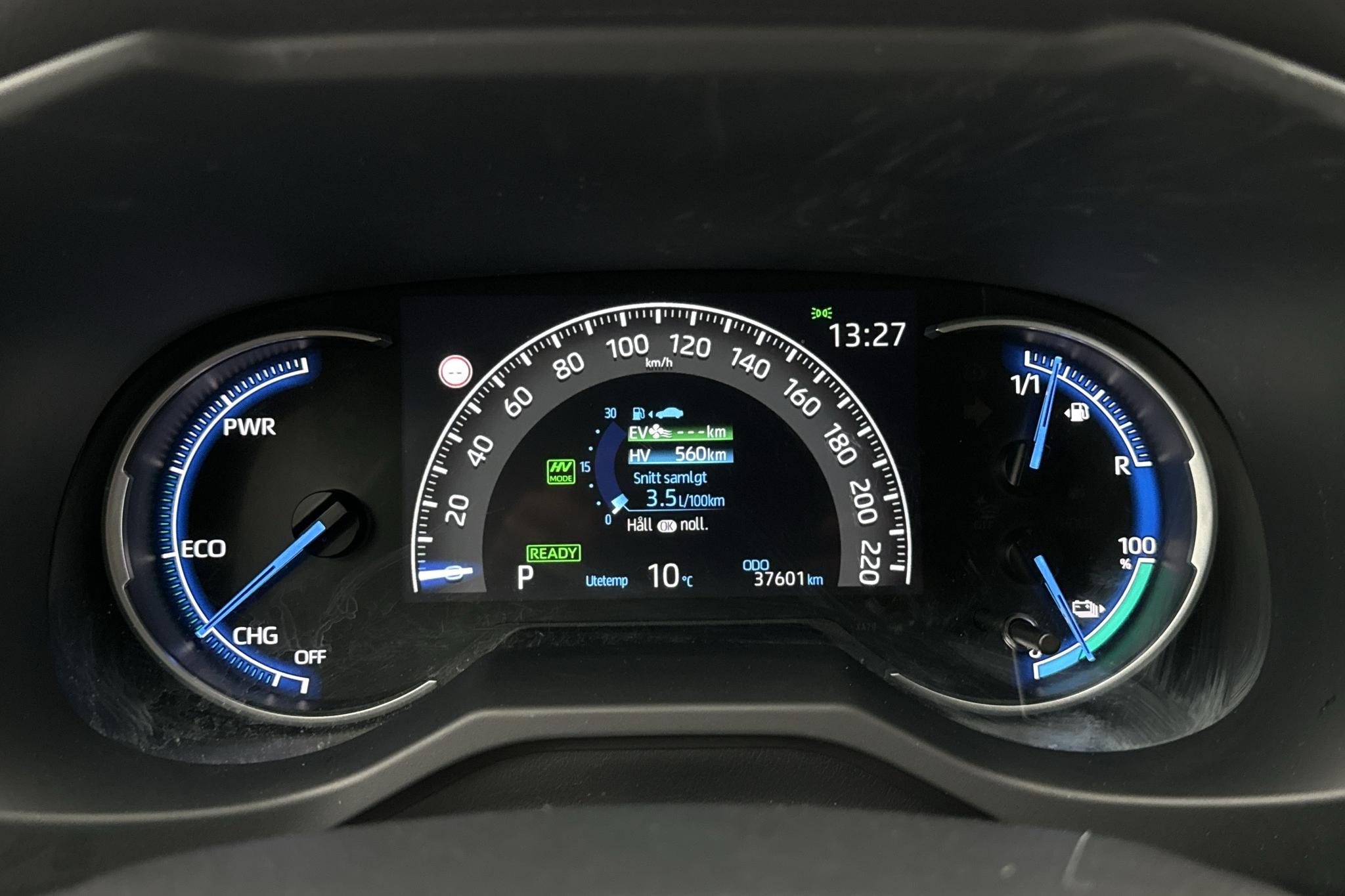 Toyota RAV4 2.5 Plug-in Hybrid AWD (306hk) - 37 600 km - Automatyczna - szary - 2021