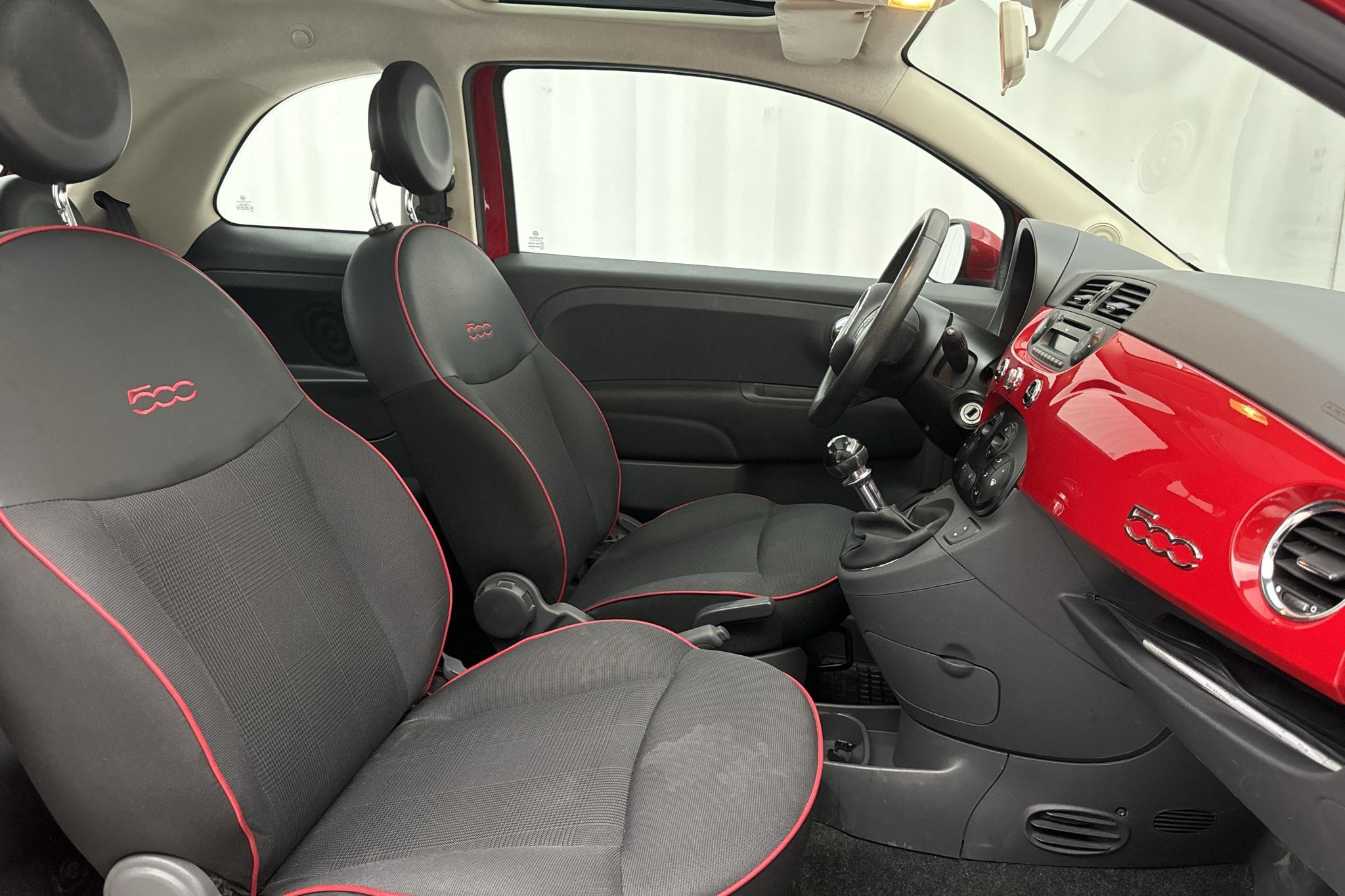 Fiat 500 1.2 (69hk) - 93 300 km - Manual - red - 2014