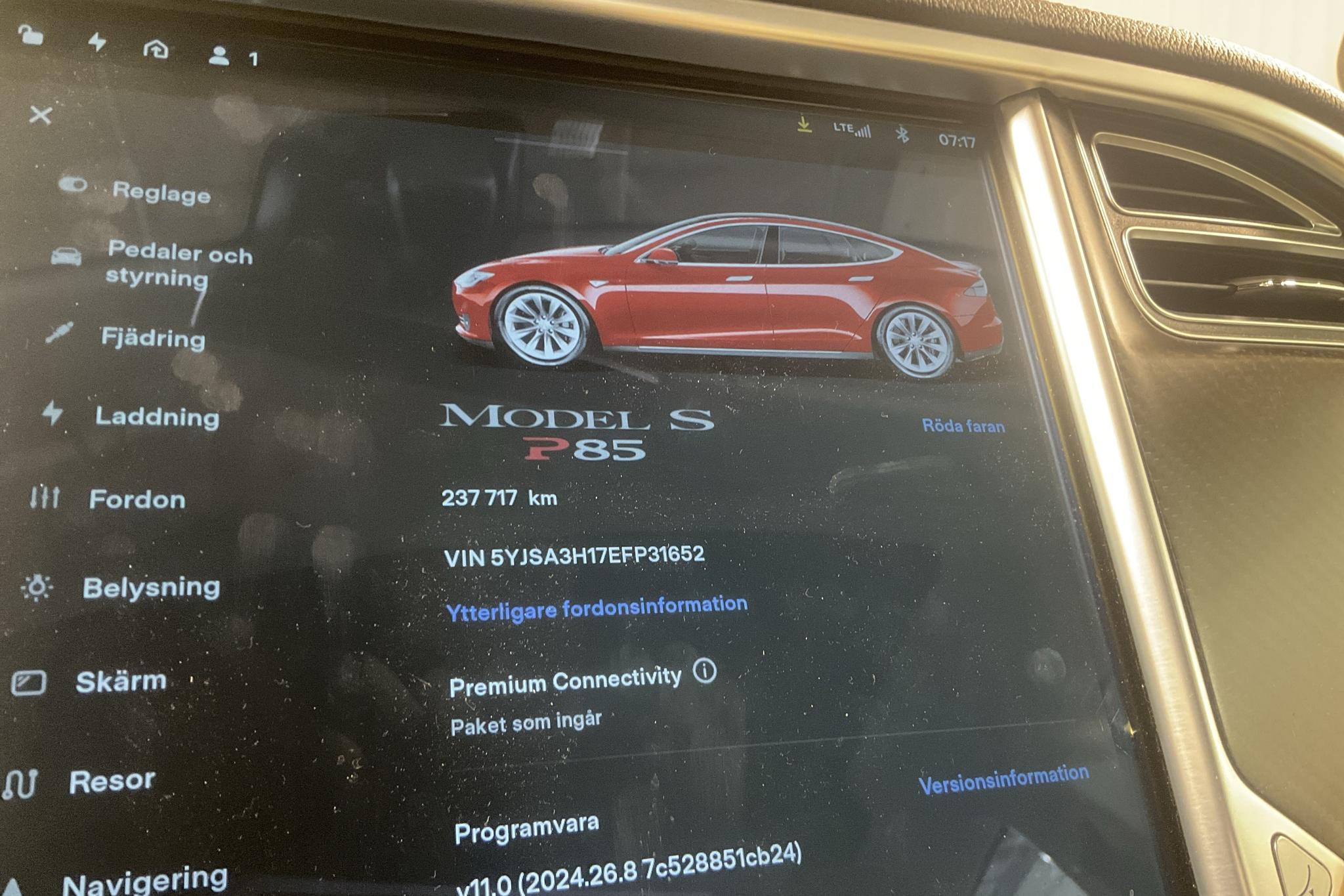 Tesla Model S P85 - 237 720 km - Automatyczna - Dark Red - 2014