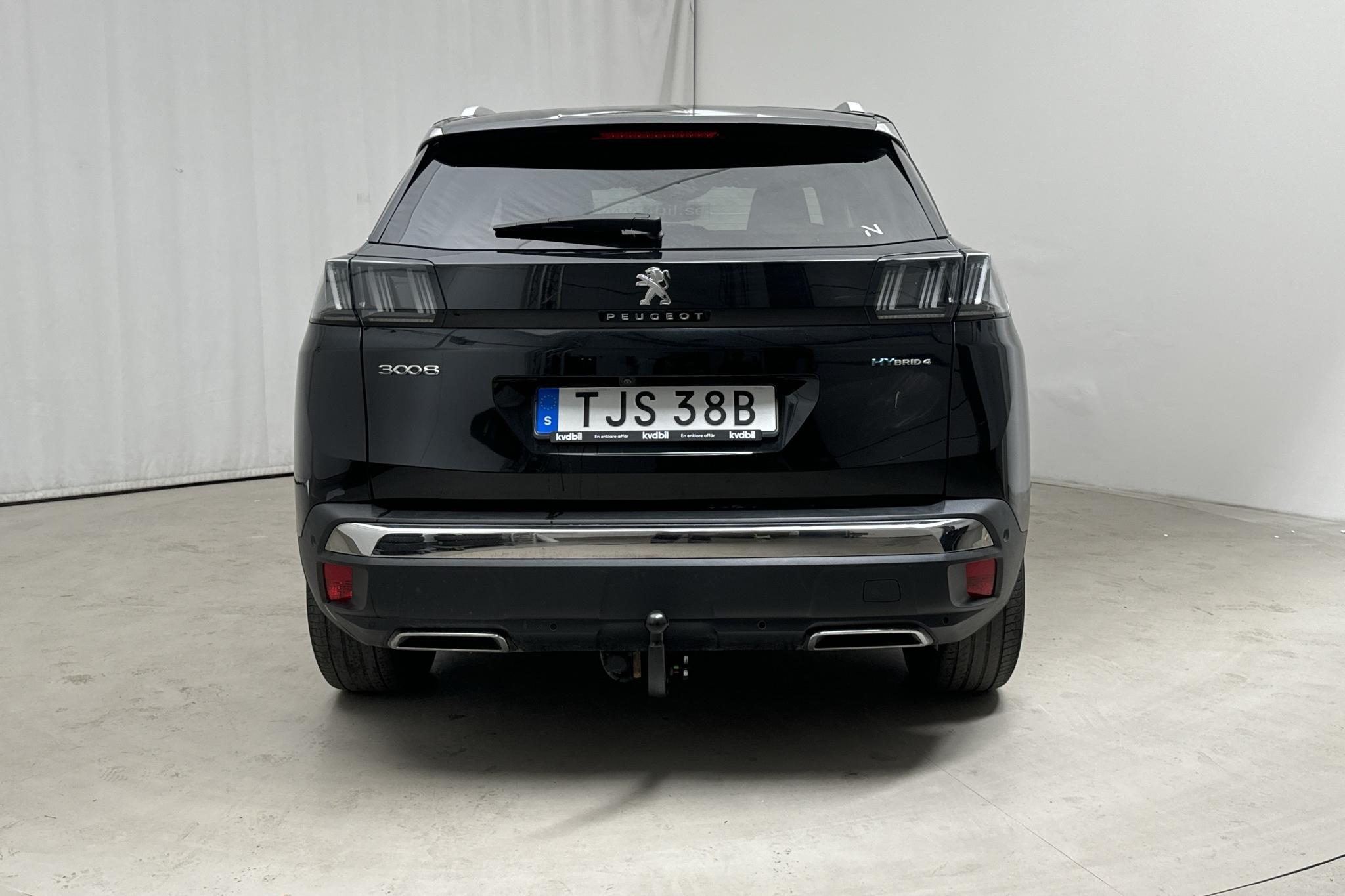 Peugeot 3008 1.6 Plug-in Hybrid 4 (300hk) - 92 940 km - Automatyczna - czarny - 2021