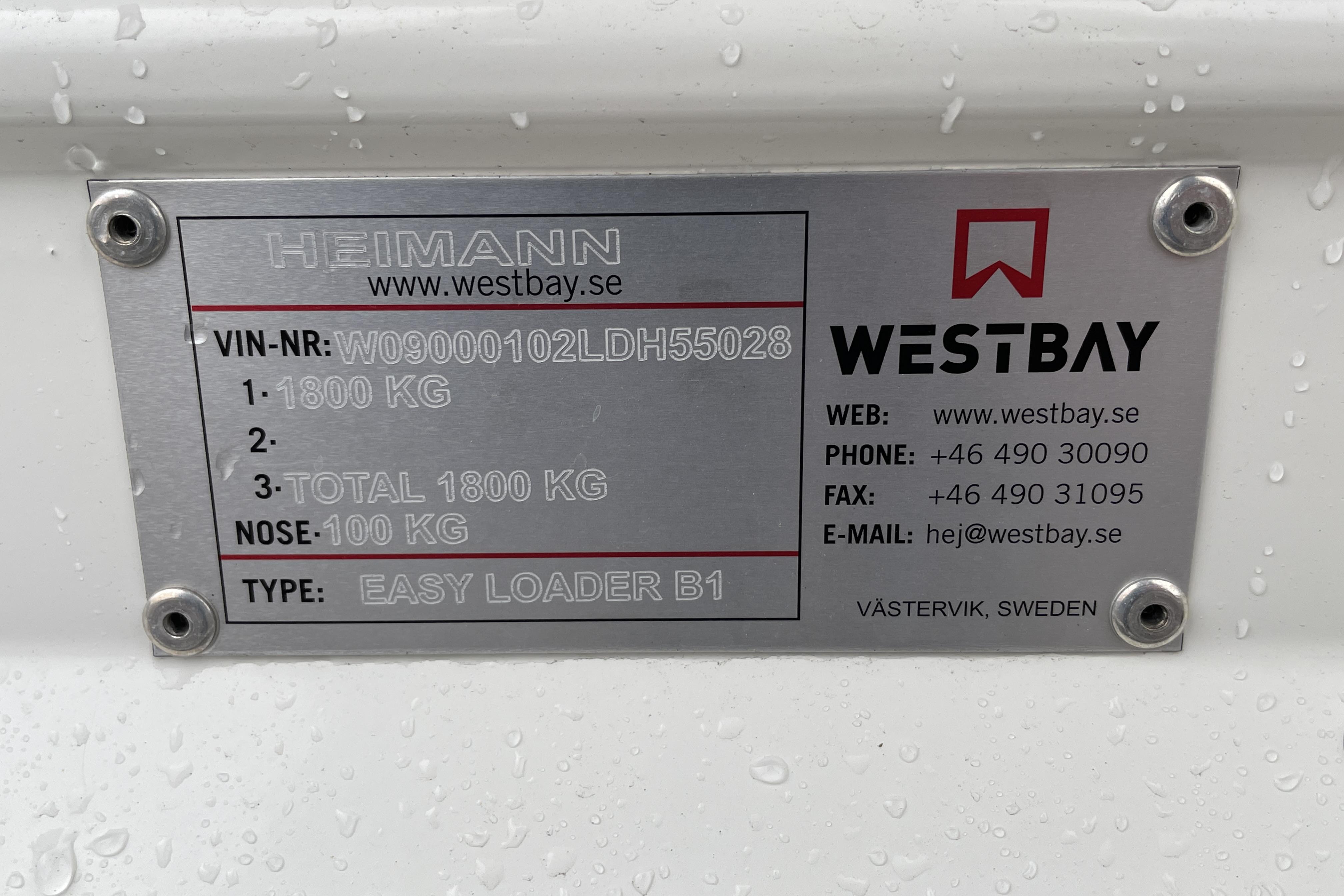 Westbay Easyloader - Släp till sopkärl (oregistrerat) - 0 km