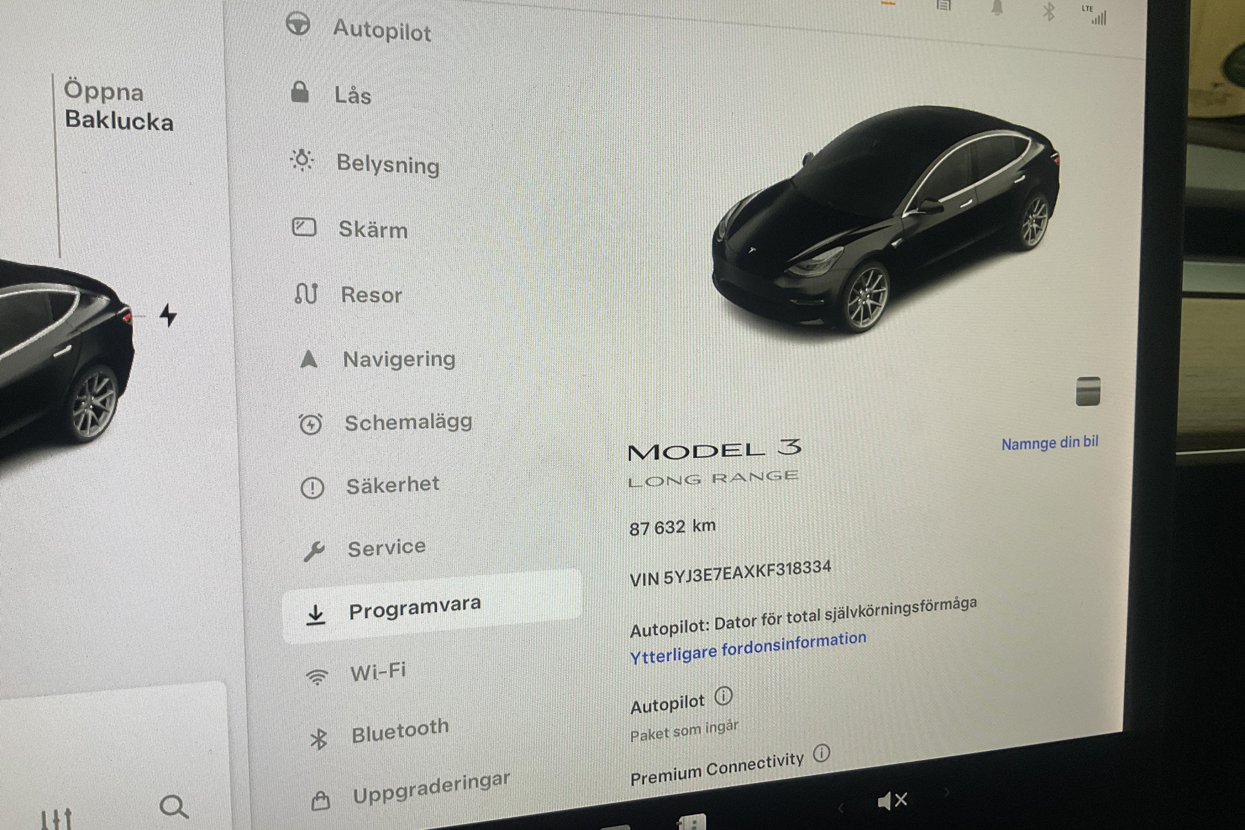 Tesla Model 3 Long Range RWD - 8 763 mil - Automat - svart - 2019