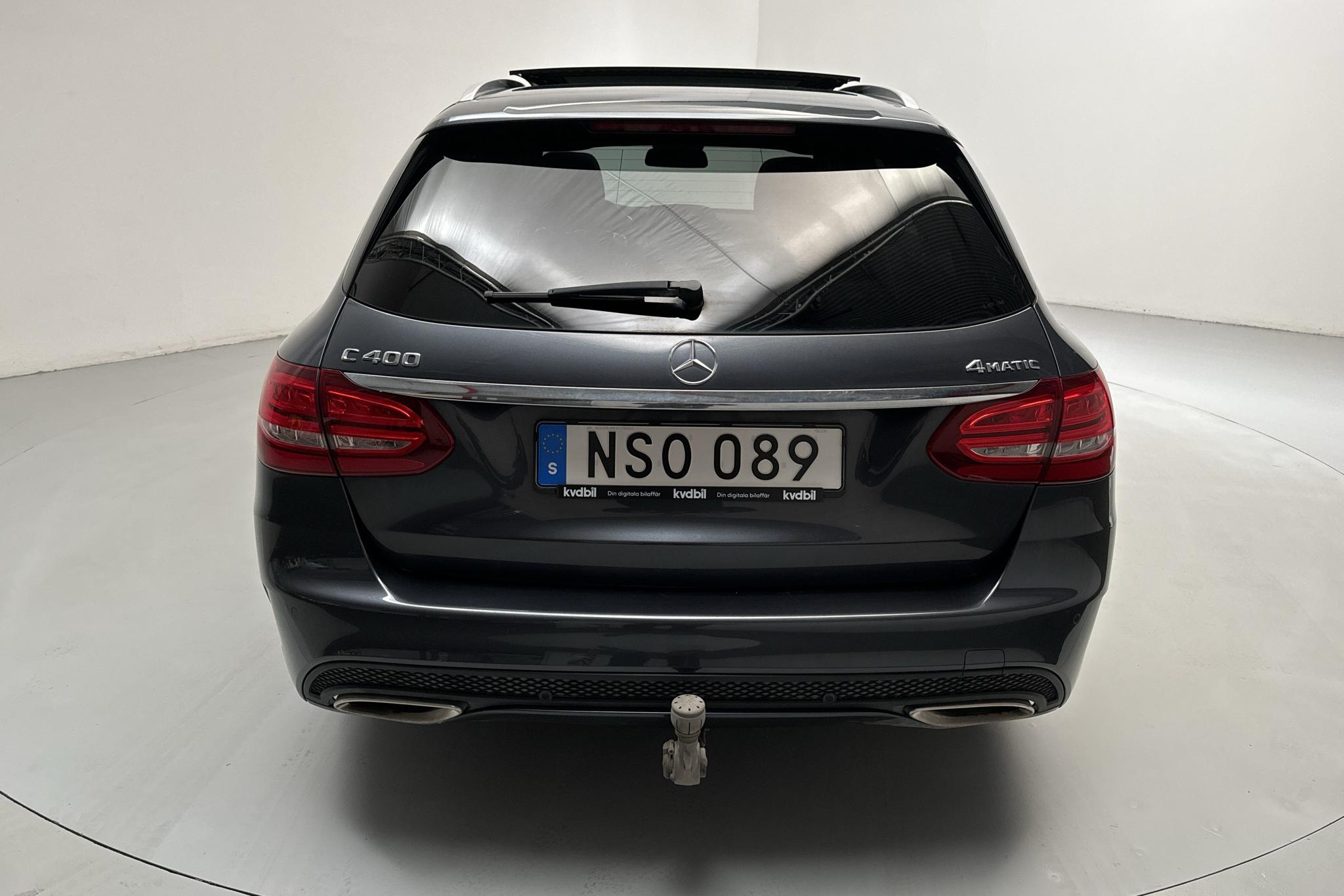 Mercedes C 400 4MATIC Kombi S205 (333hk) - 6 980 mil - Automat - Dark Grey - 2015