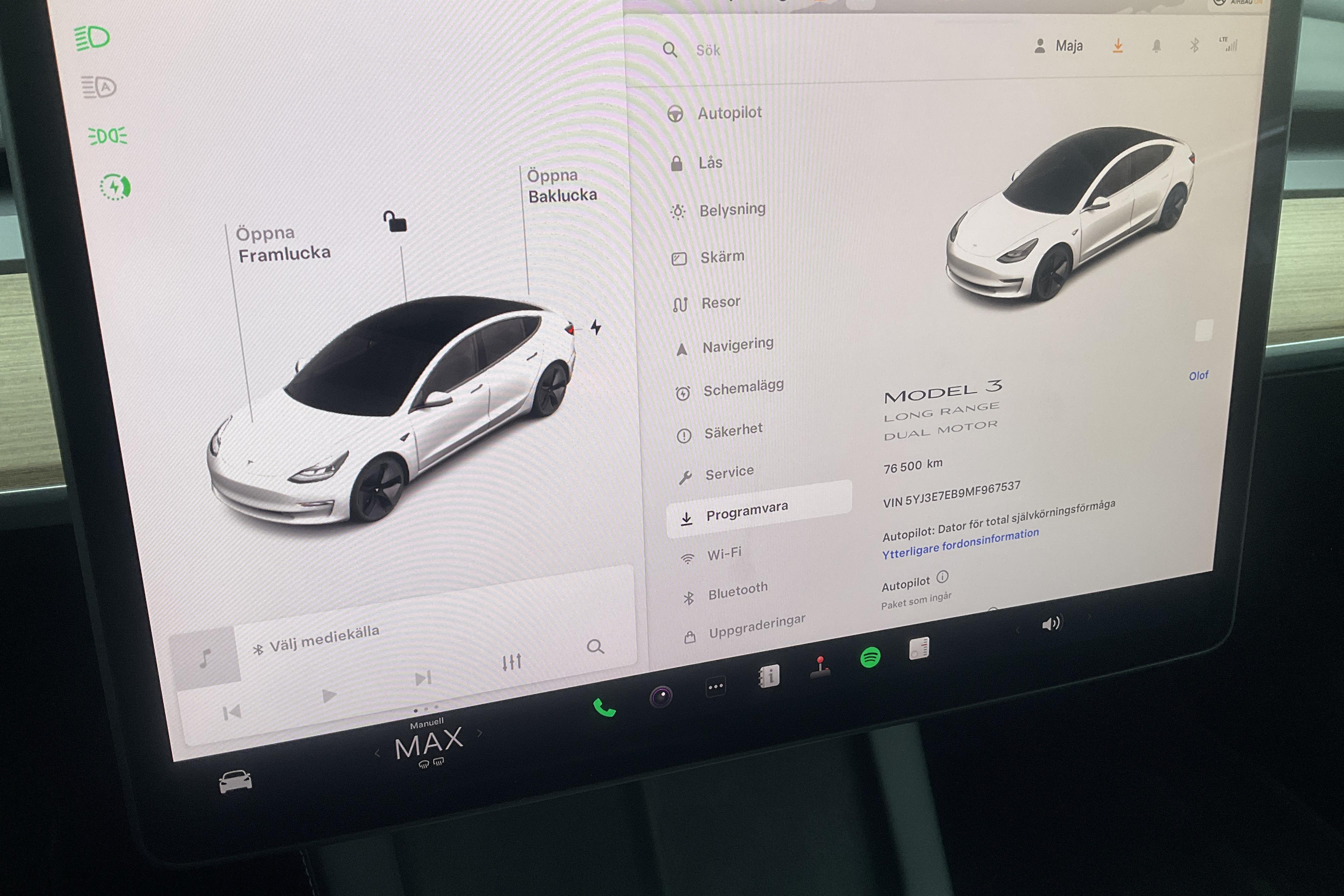 Tesla Model 3 Long Range Dual Motor AWD - 76 500 km - Automatyczna - biały - 2021