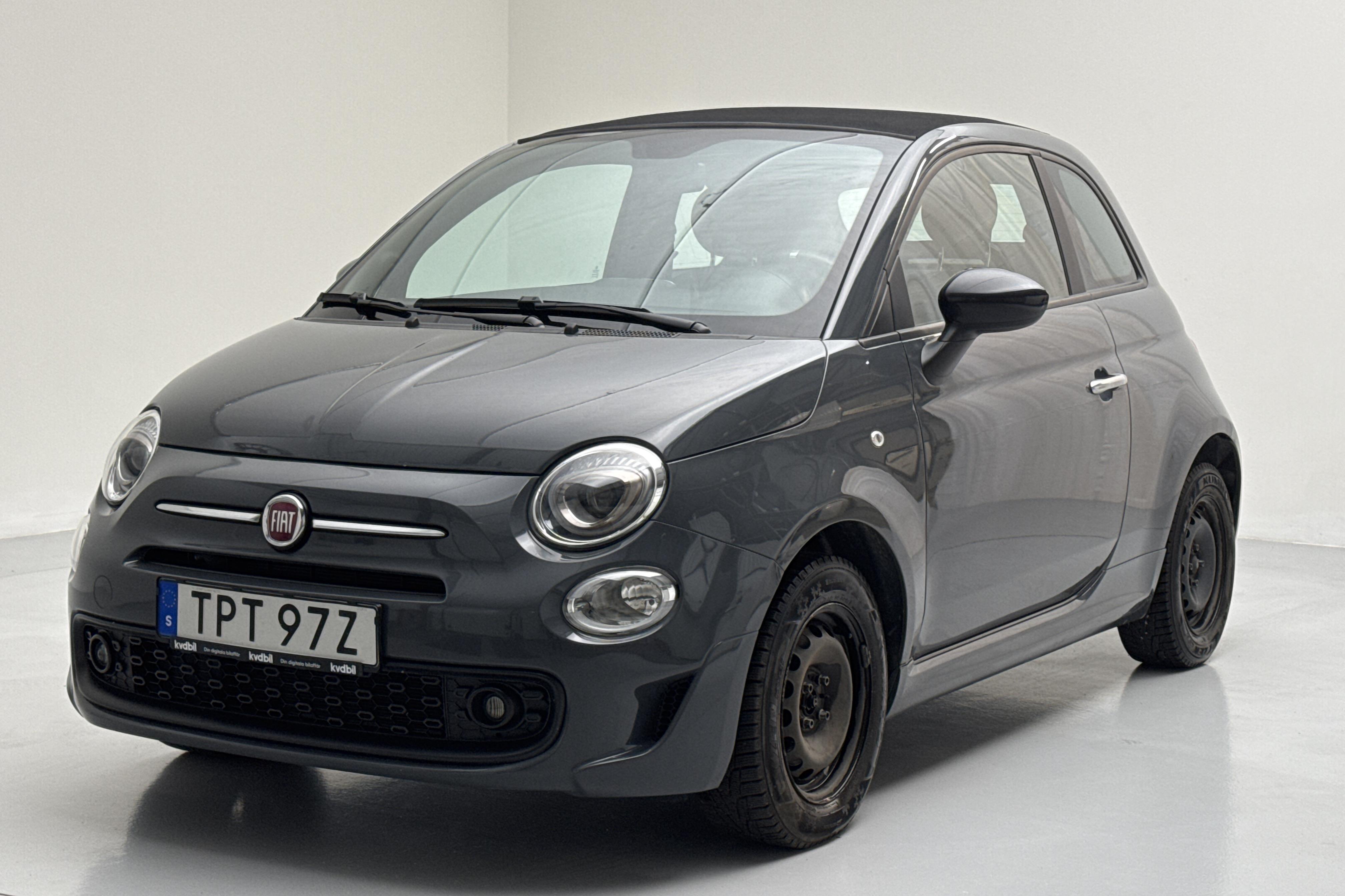 Fiat 500 Hybrid Cab (70hk) - 45 890 km - Manuaalinen - harmaa - 2021