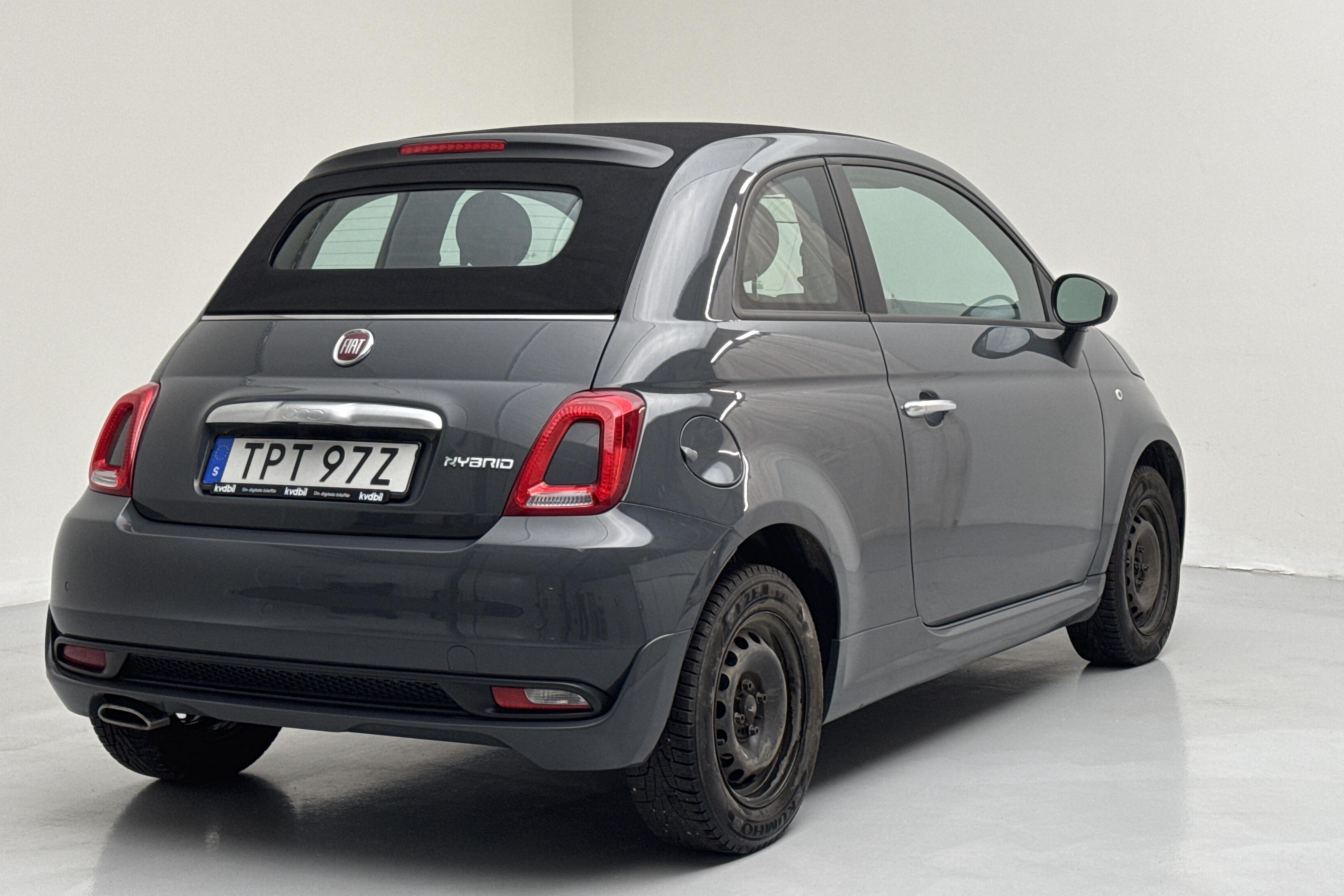 Fiat 500 Hybrid Cab (70hk) - 45 890 km - Manuaalinen - harmaa - 2021