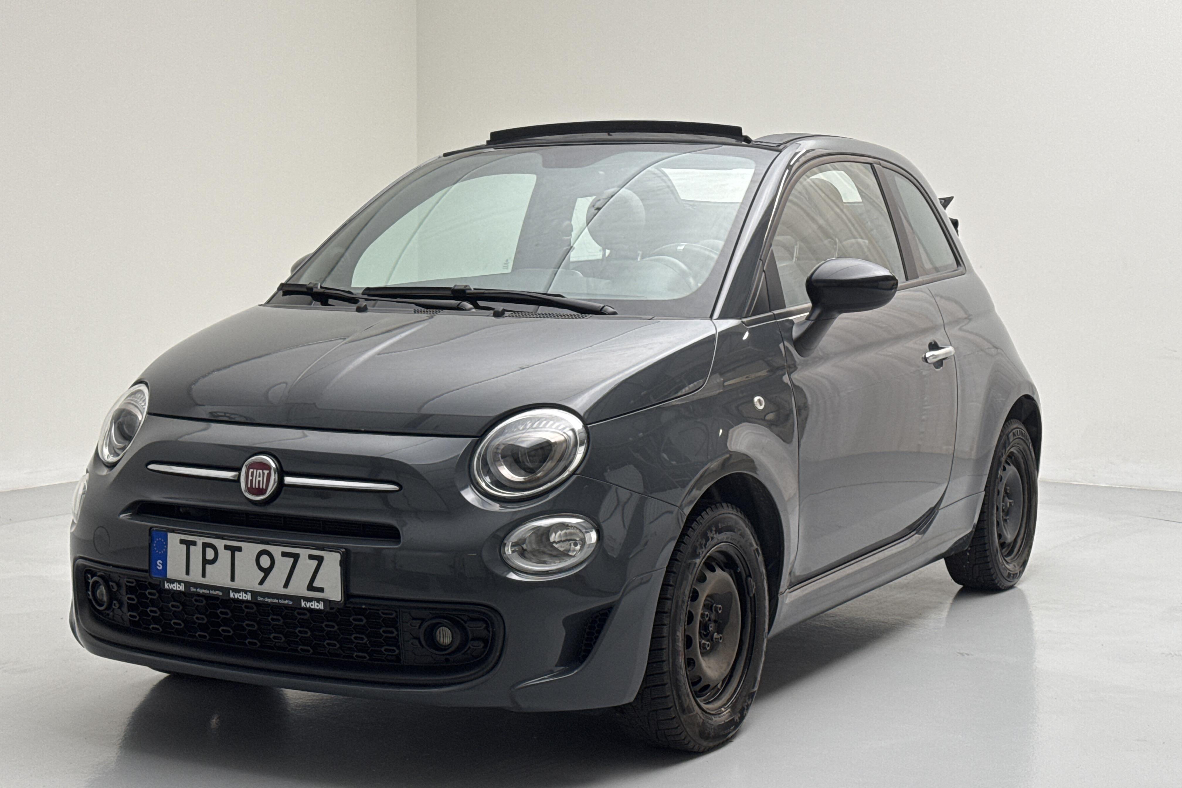 Fiat 500 Hybrid Cab (70hk) - 45 890 km - Manuaalinen - harmaa - 2021