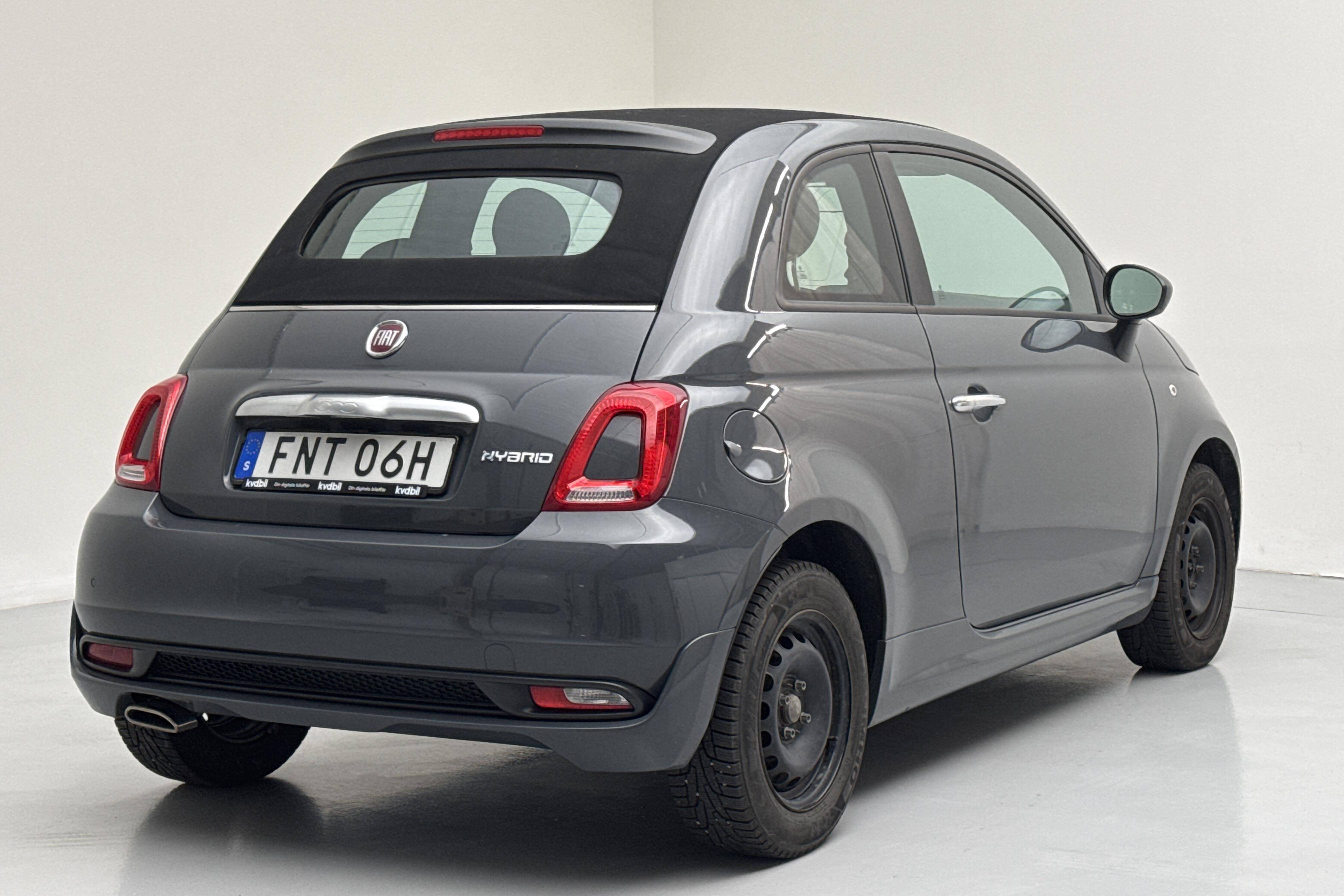 Fiat 500 Hybrid Cab (70hk) - 30 570 km - Manual - gray - 2021