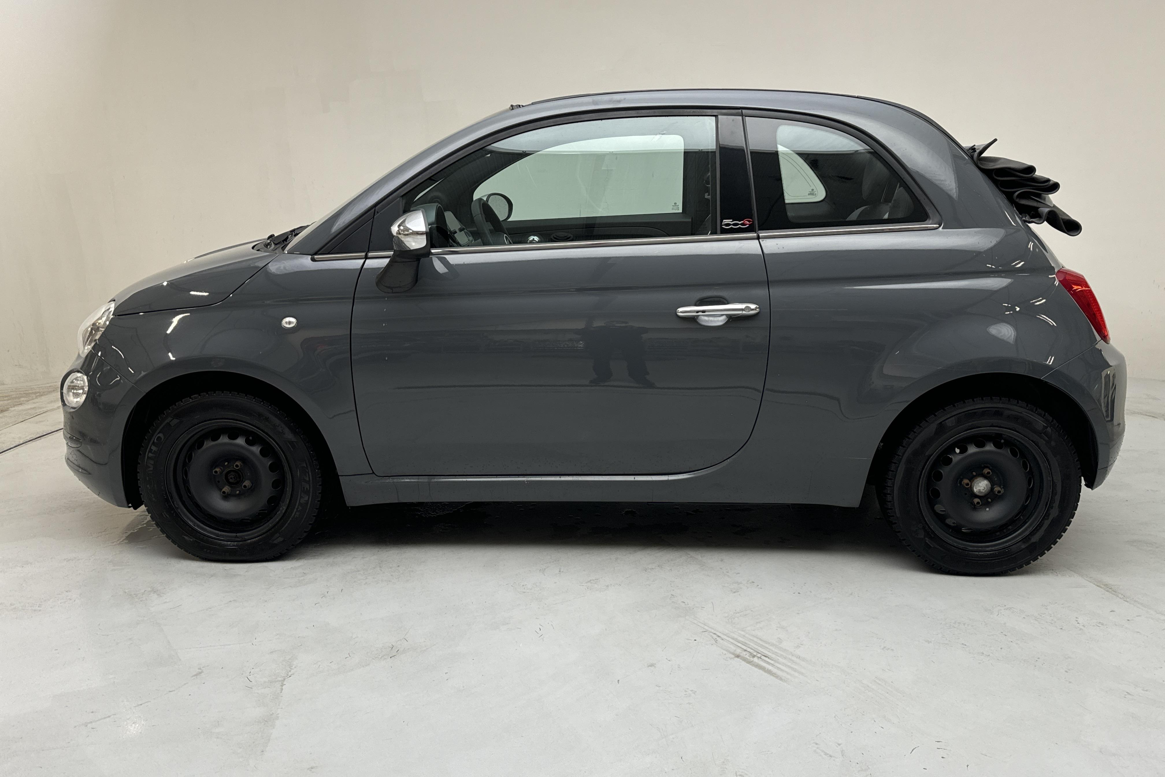 Fiat 500C 1.2 (69hk) - 64 210 km - Automaattinen - harmaa - 2020