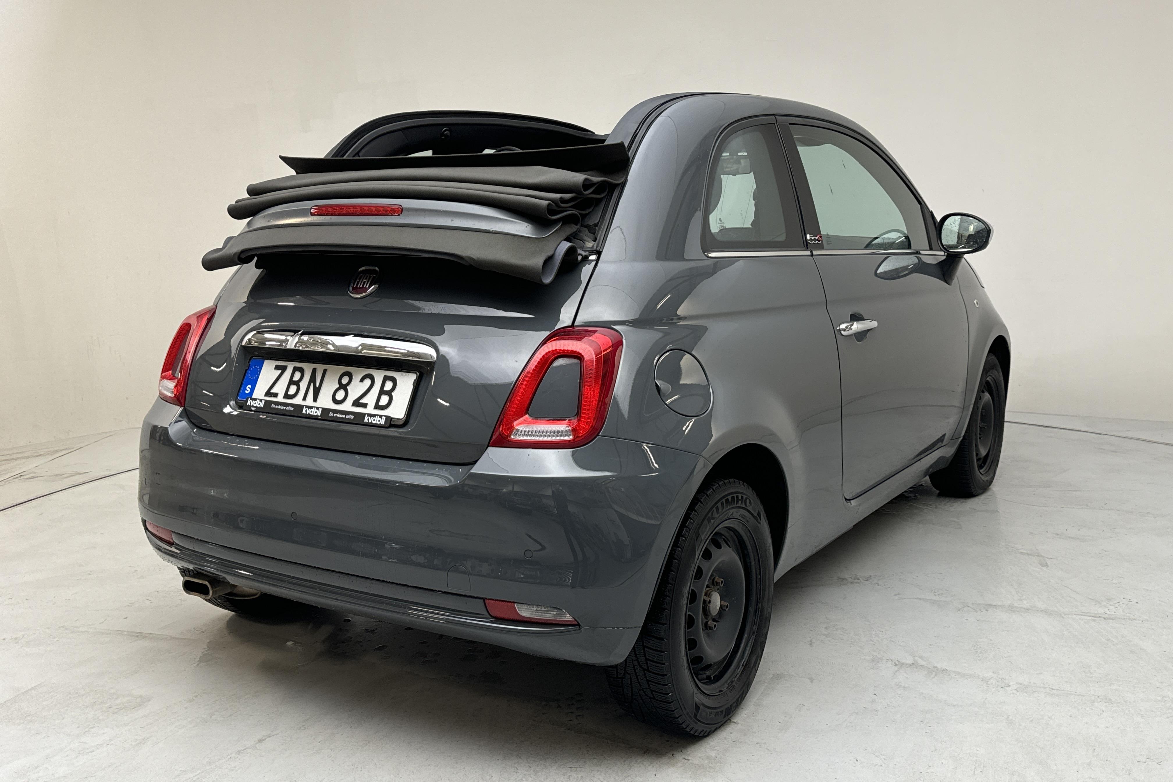 Fiat 500C 1.2 (69hk) - 64 210 km - Automaattinen - harmaa - 2020