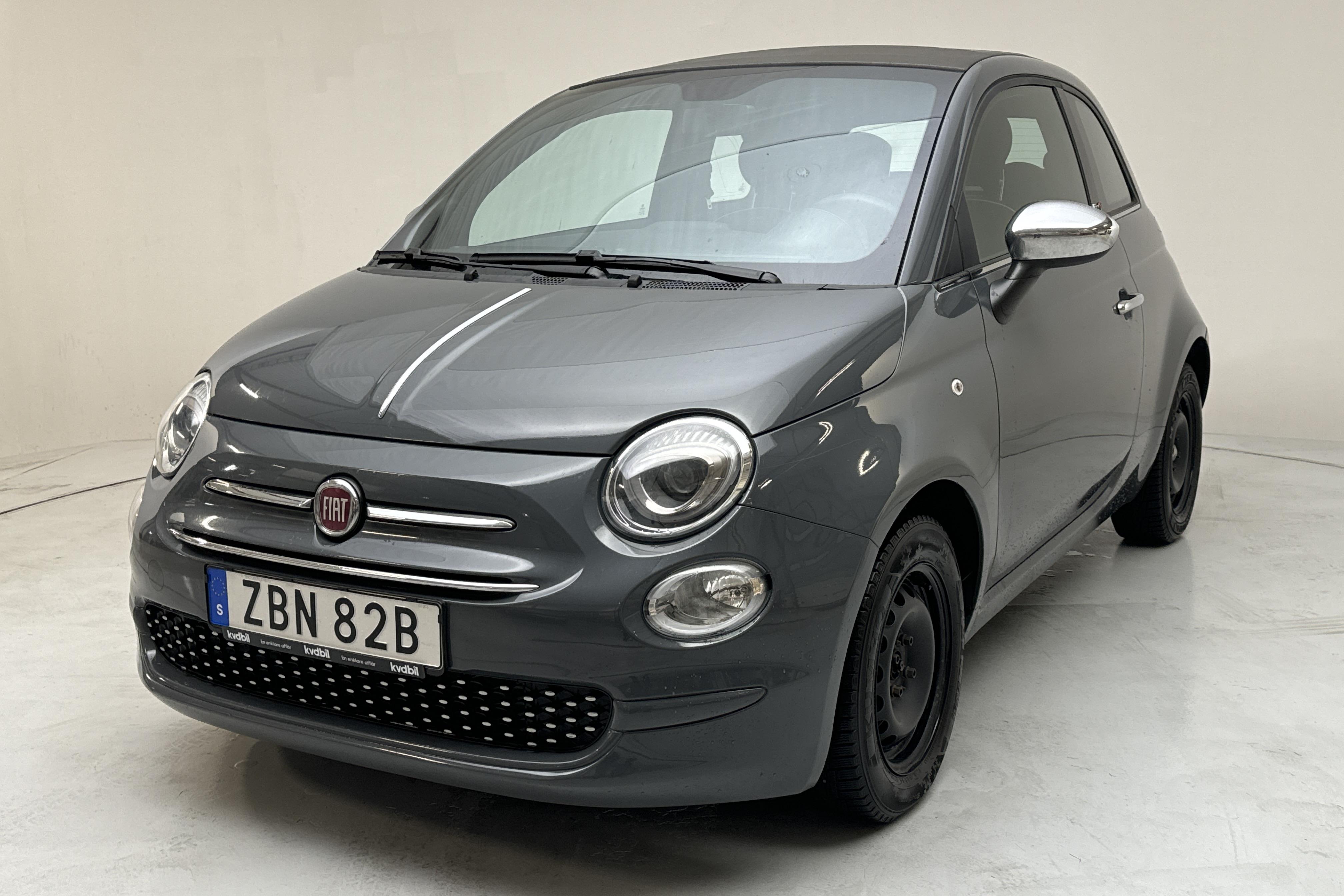 Fiat 500C 1.2 (69hk) - 64 210 km - Automaattinen - harmaa - 2020